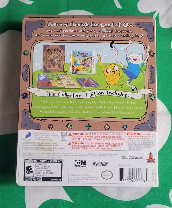 Adventure Time Hey Ice King 3DS Collector’s Edtion Steelbook +Inserts *No Game*