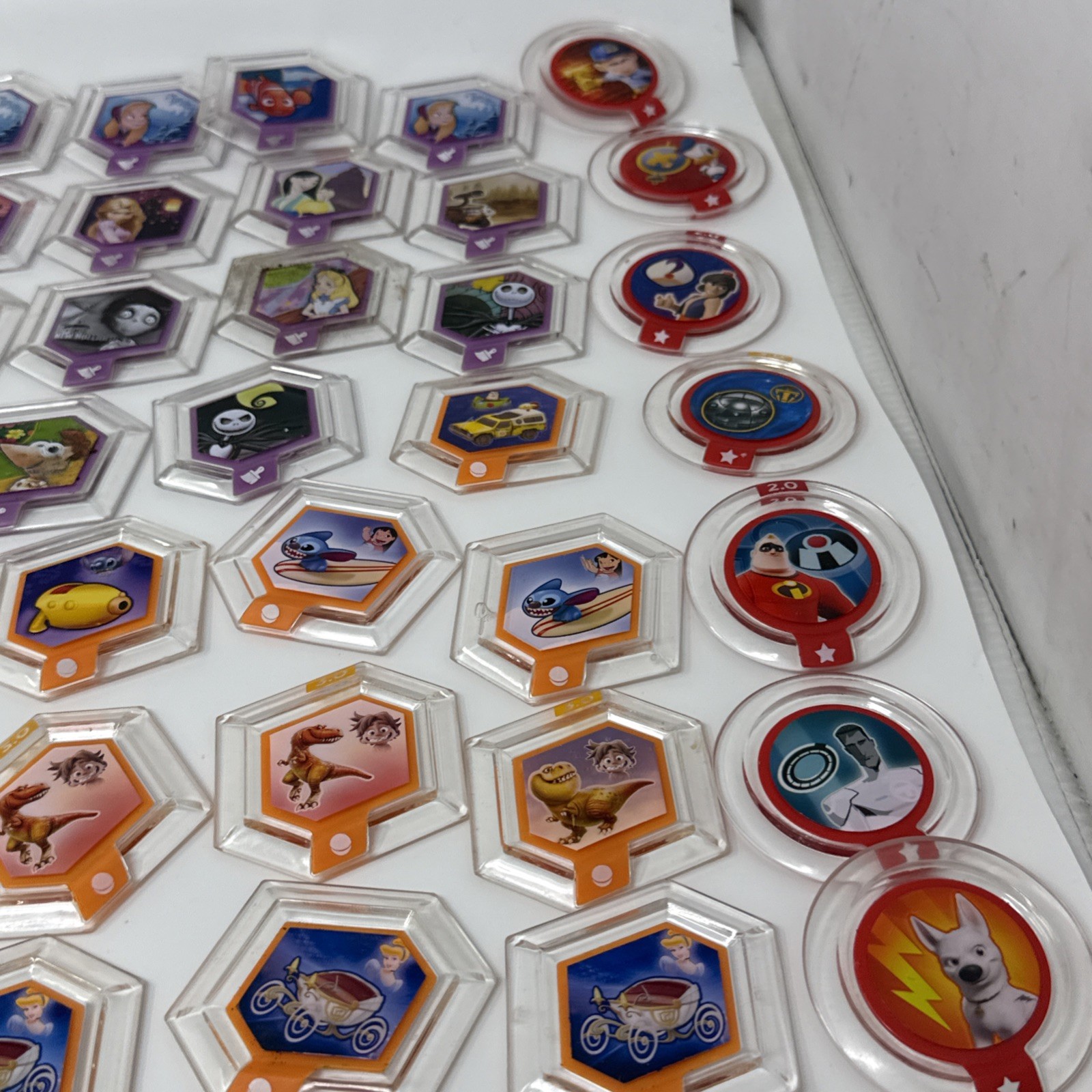 Lot Of 110 DISNEY INFINITY 2.0 3.0 Stitch Bolt Frankenweenie Brave Power Disc