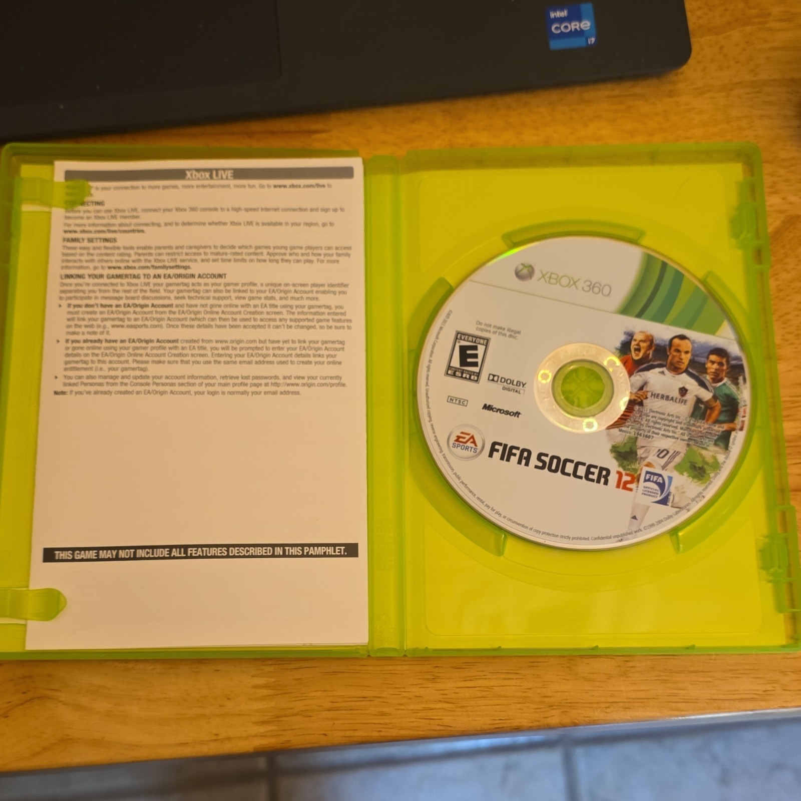 EA Sports FIFA Soccer 12 Microsoft Xbox 360 E NTSC-U/C Multiplayer Manual Case
