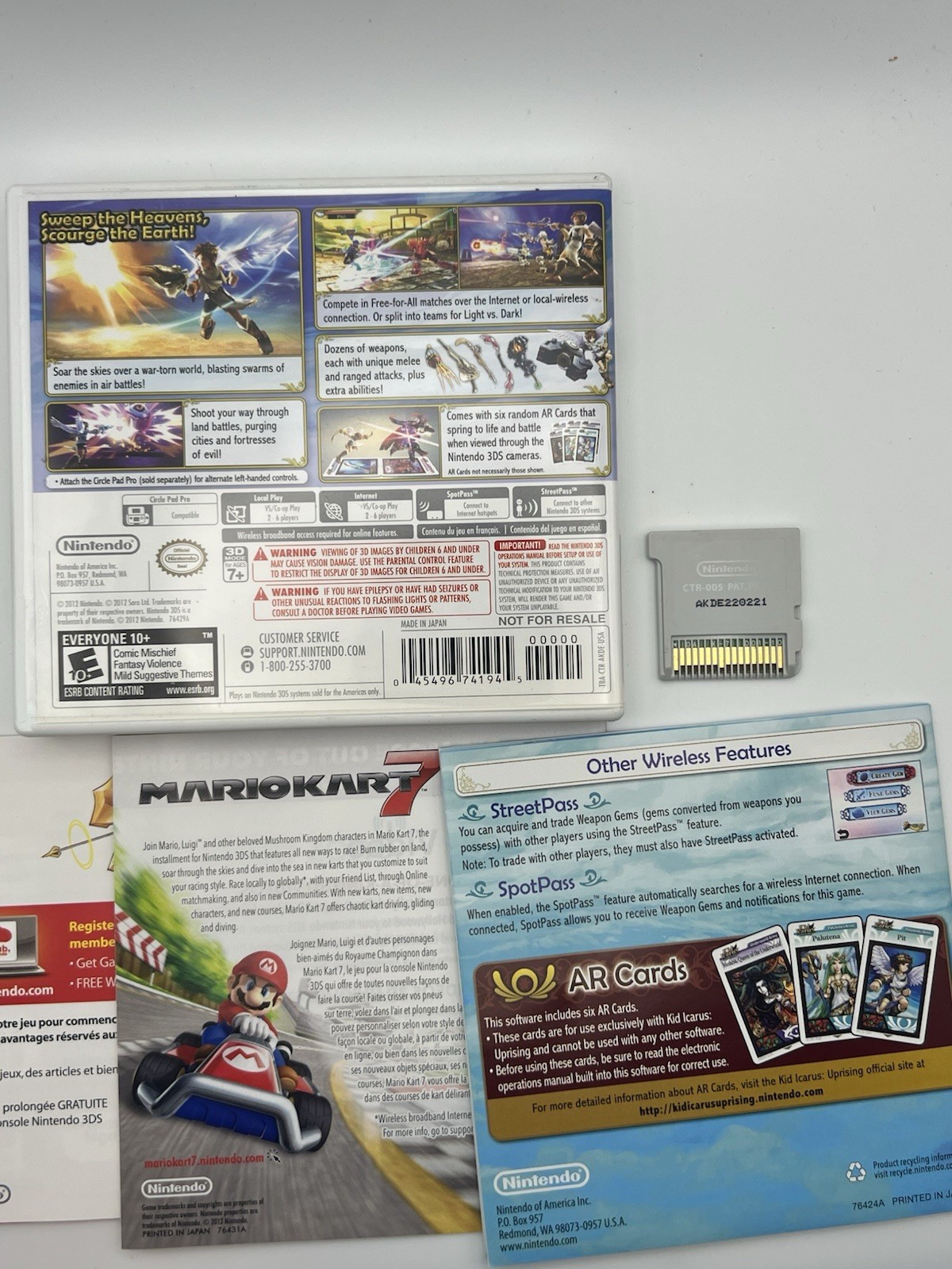 Nintendo 3DS Kid Icarus Uprising Complete with Box, Manual, and Inserts – Tested