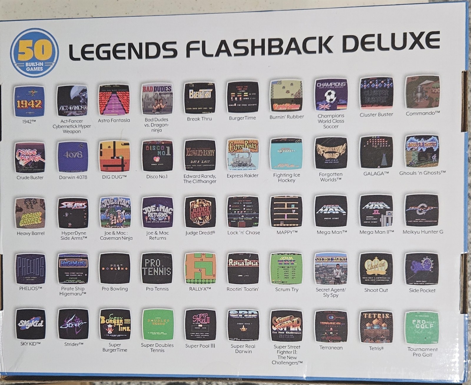 AtGames Legends Flashback Deluxe Console 50 Games Wired Controllers 720p HD