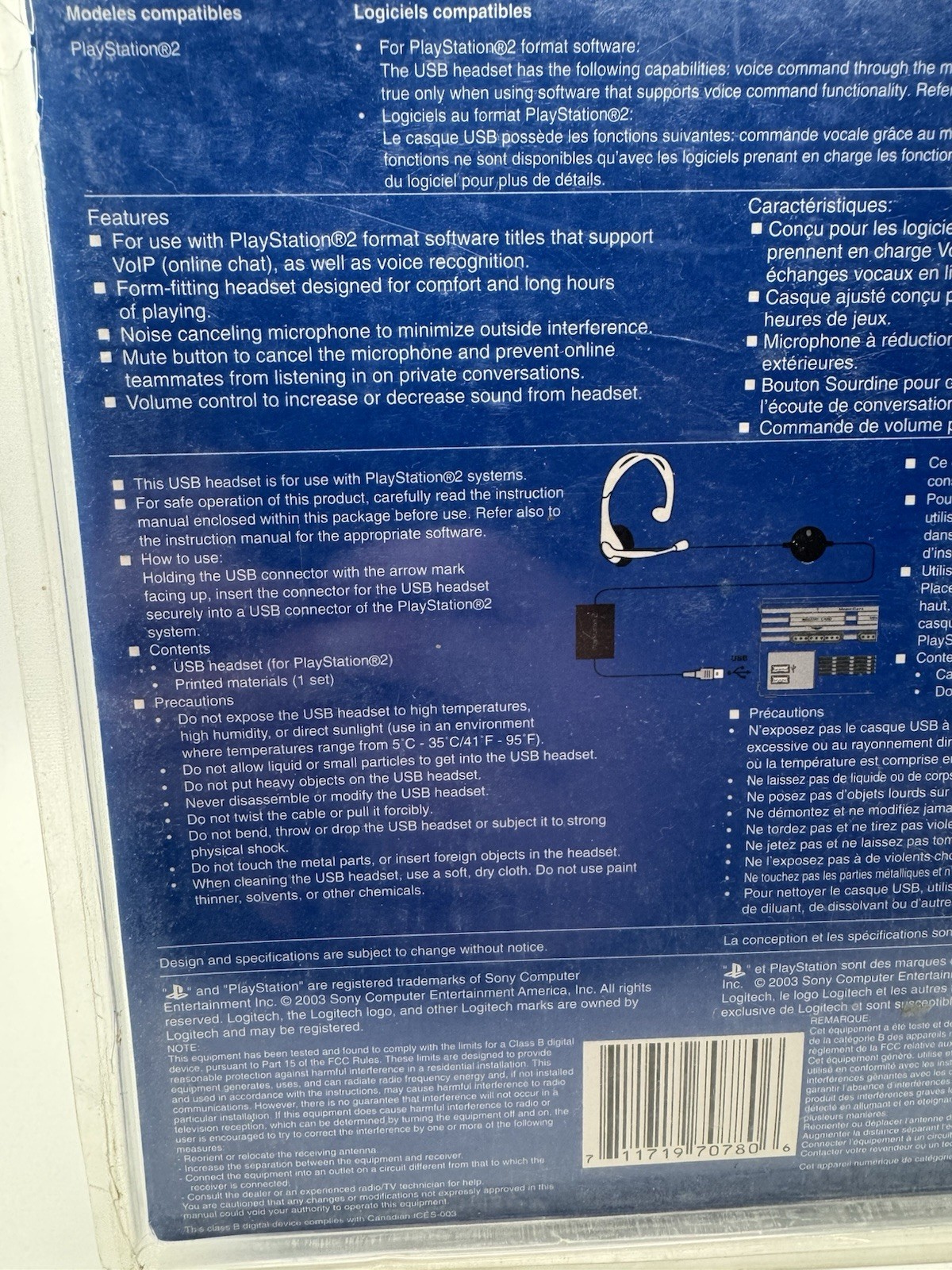 Logitech USB Headset for PlayStation 2 (PS2) with Microphone ~ Sealed New