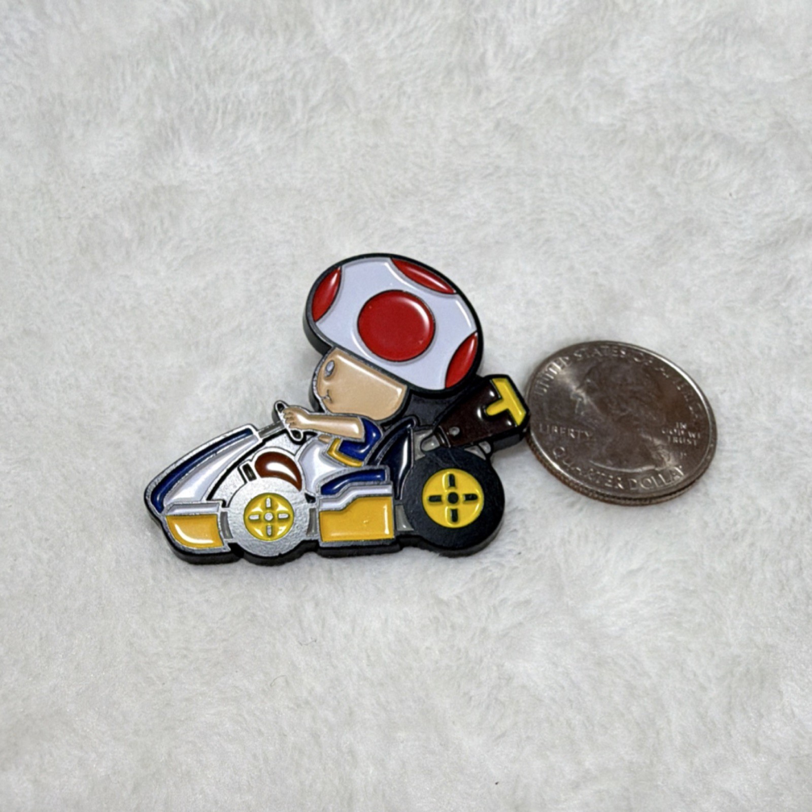 Nintendo Mario Kart Toad Character Glossy Pin Collectible 2017 Video Game Series