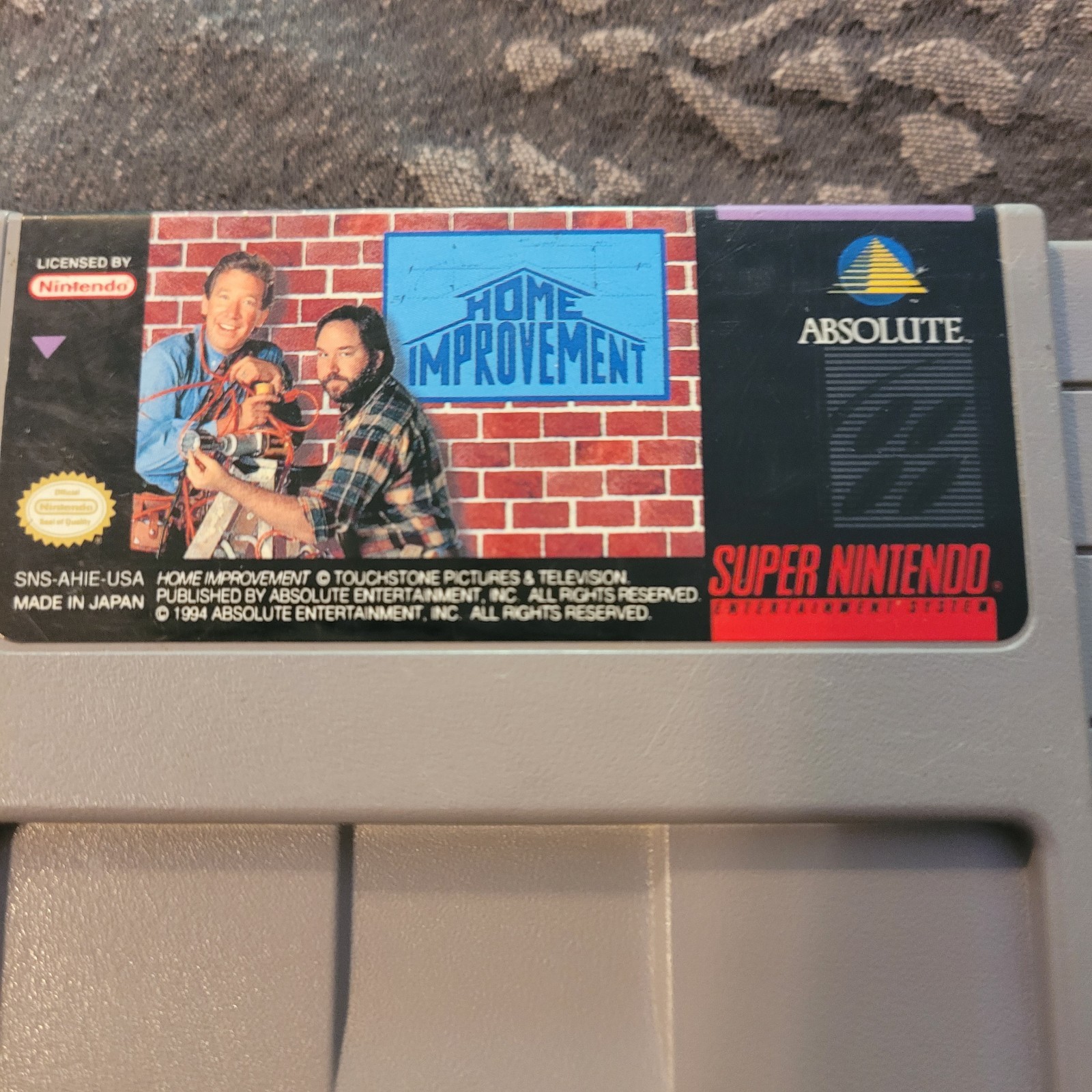 Home Improvement (Super Nintendo SNES, 1994) Authentic Game See Pics