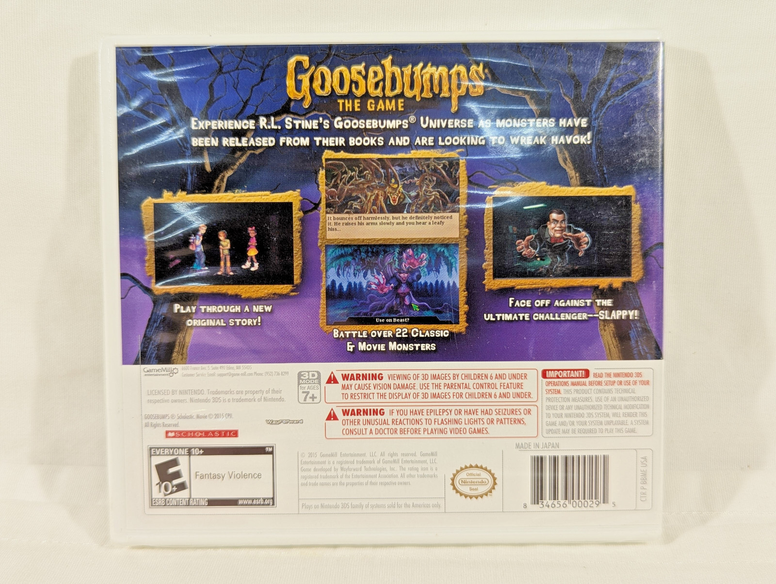 Goosebumps The Game Nintendo 3DS 2015 Scary Thriller New Sealed Free Shipping