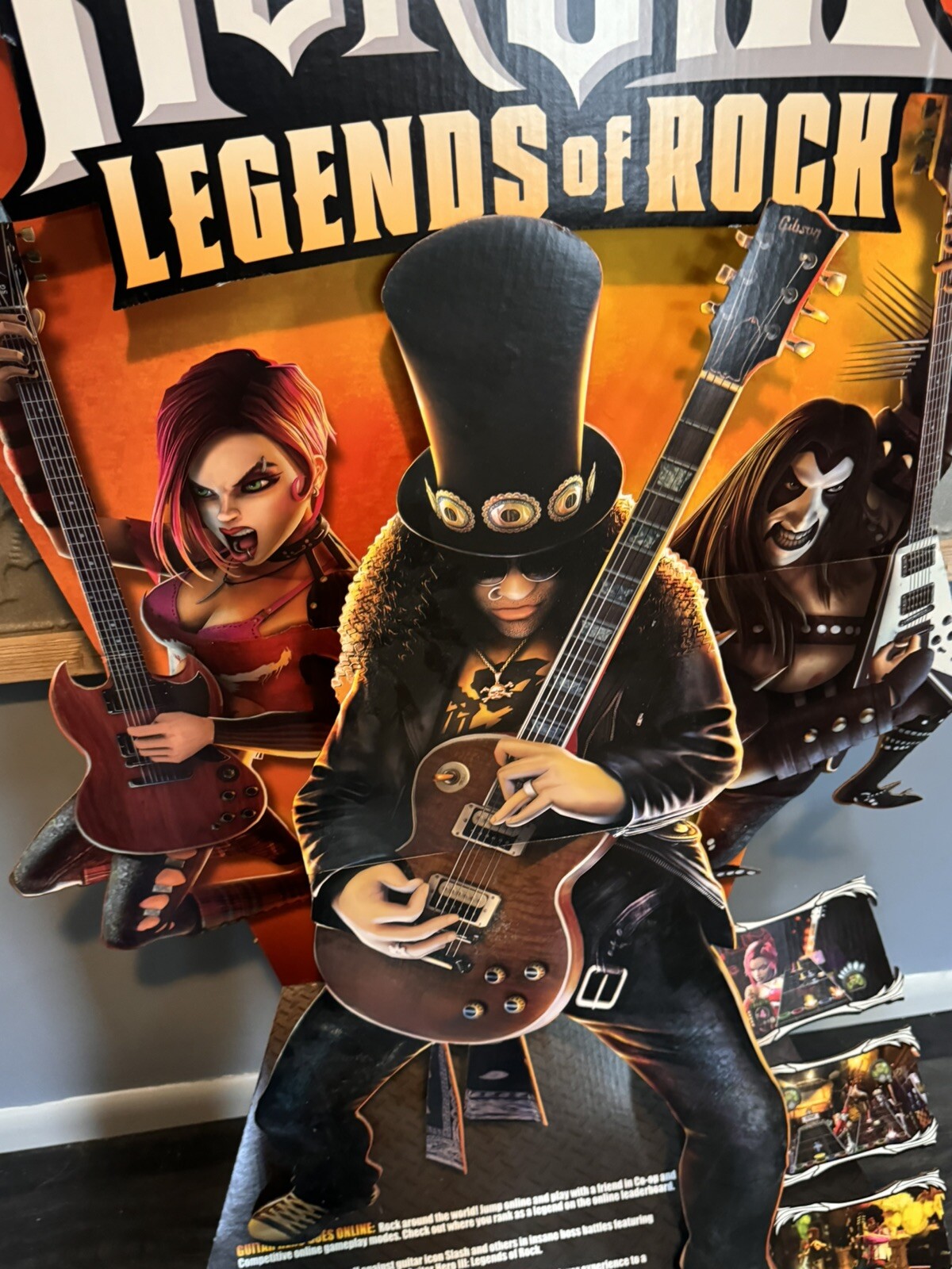 Guitar Hero III Legends Of Rock Standee Advertisement 5ft Slash Xbox Wii