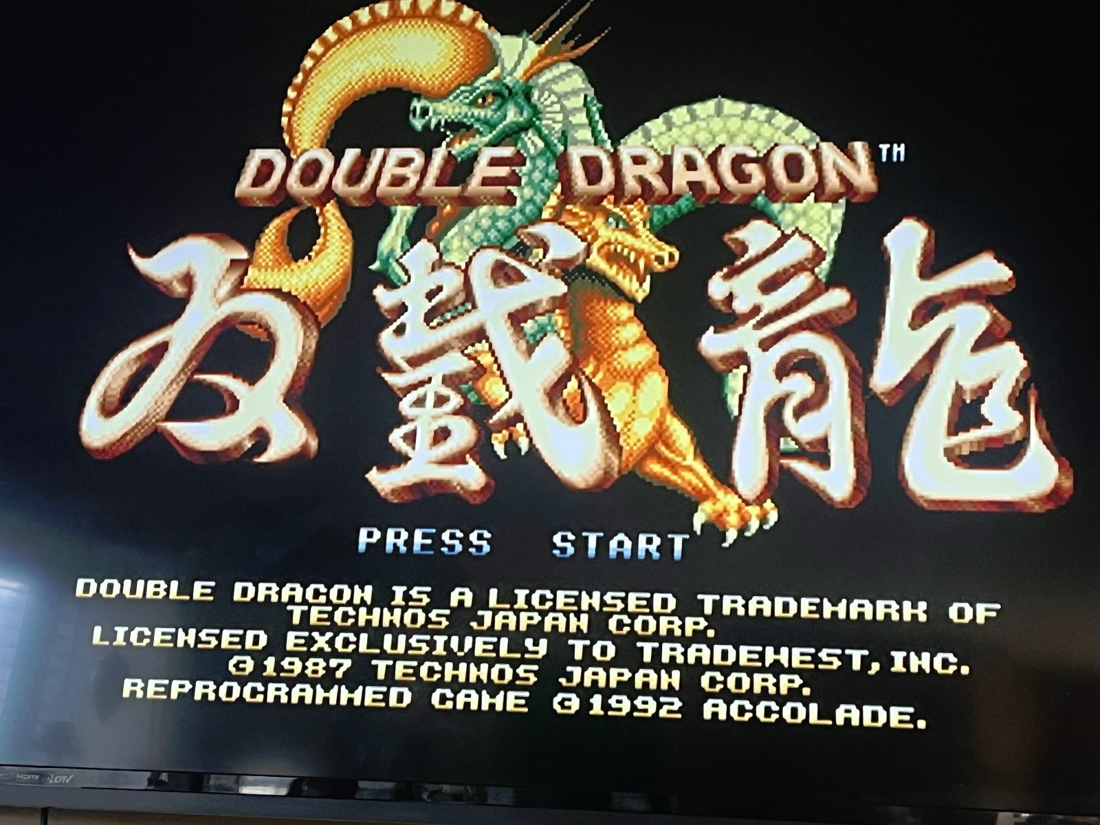 Double Dragon (Sega Genesis, 1992) — DOUBLE DRAGON for GENESIS