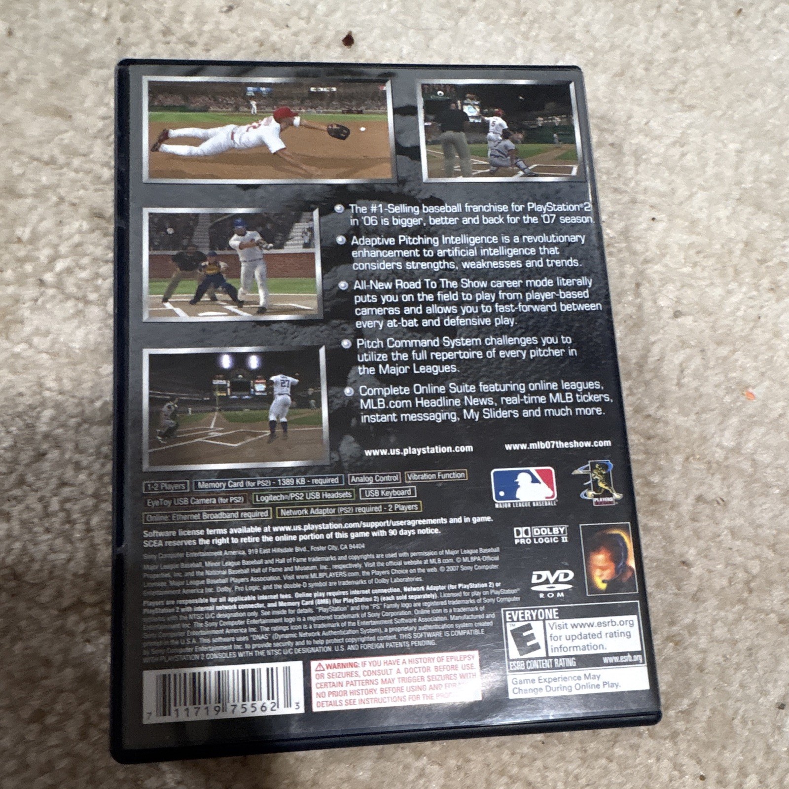 Sony MLB 07: The Show PS2 2007 Baseball E NTSC-U/C Online Playability