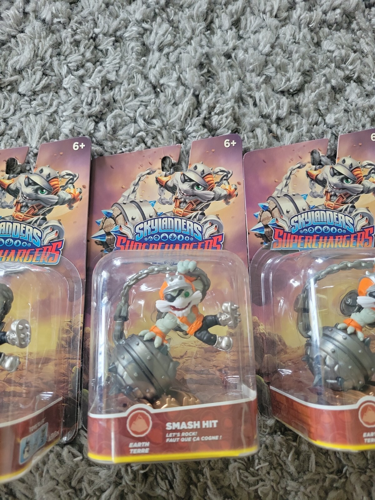 Skylanders Superchargers Smash Hit Figure Earth New in Box lot of 3