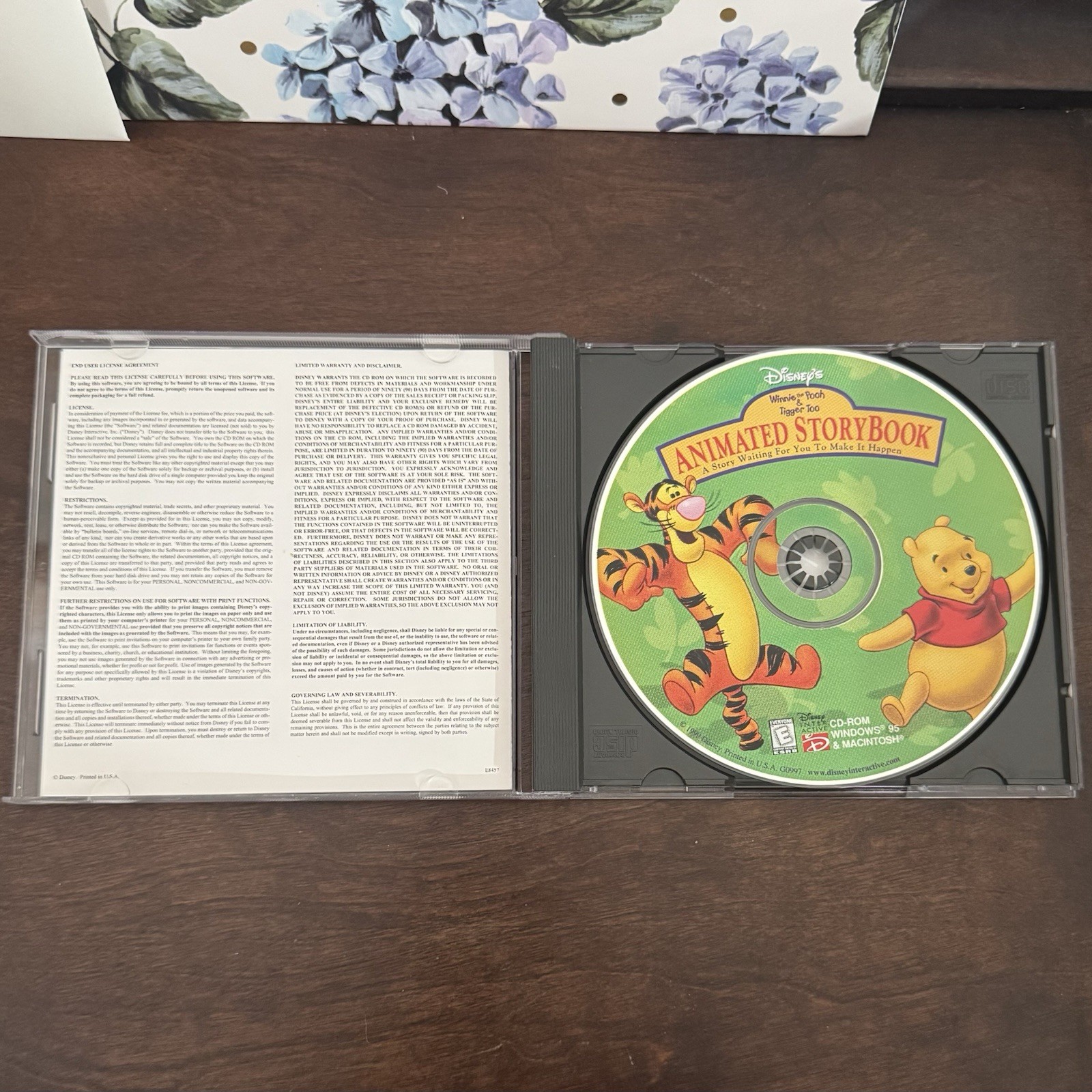 Vintage 2000s CD-ROM Games Disney Winnie The Pooh & Caillou Lot of 4 Discs/Cases