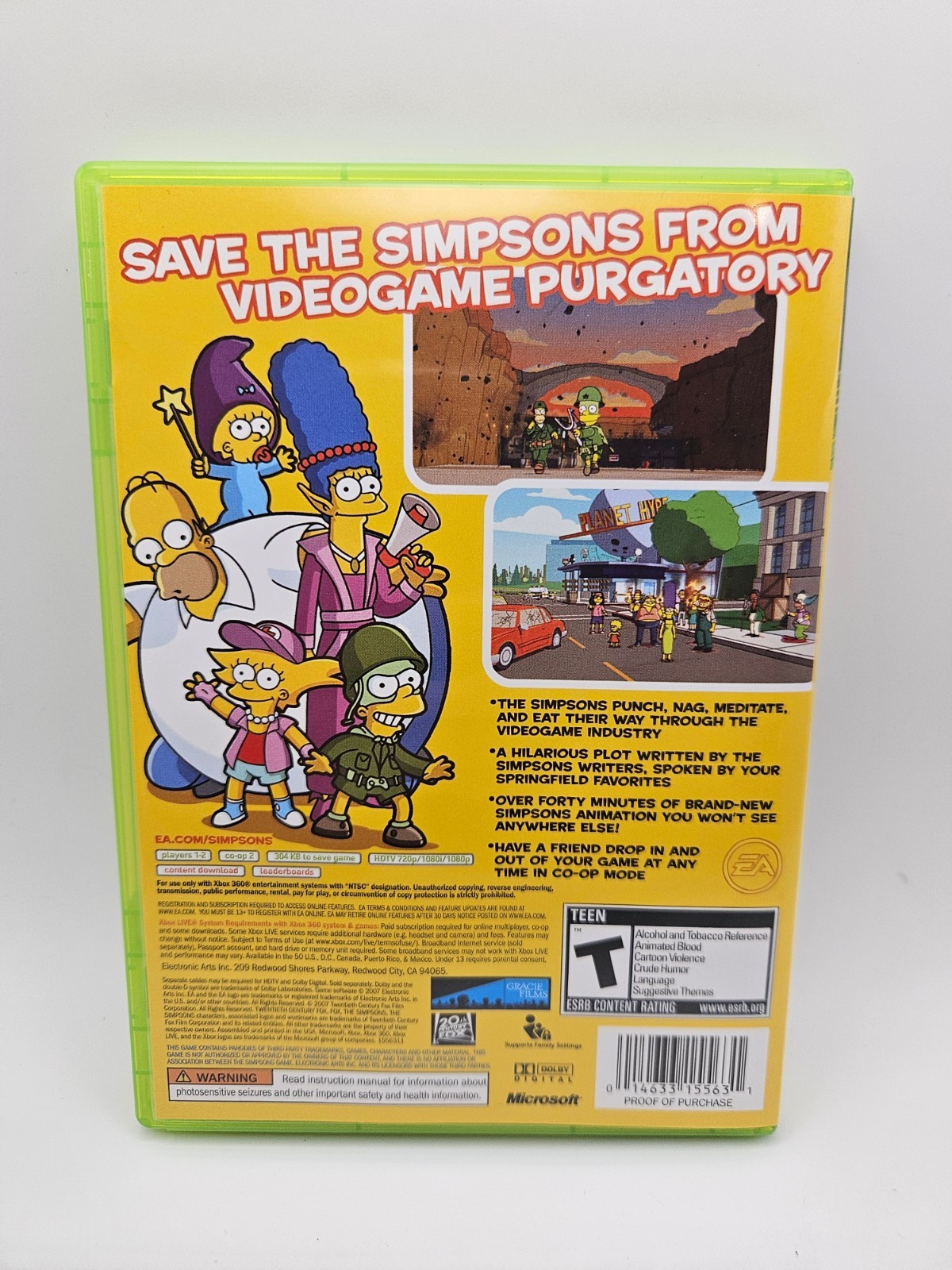 The Simpsons Game (Xbox 360, 2007) CIB Complete – Tested Excellent