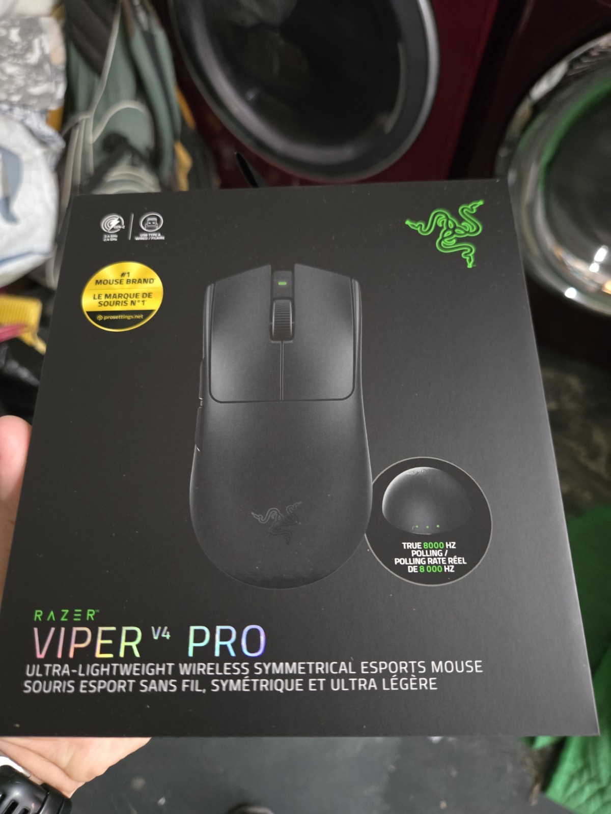 Razer Viper V4 Pro – Ultra-lightweight Wireless Symmetrical Esports Gaming Mouse
