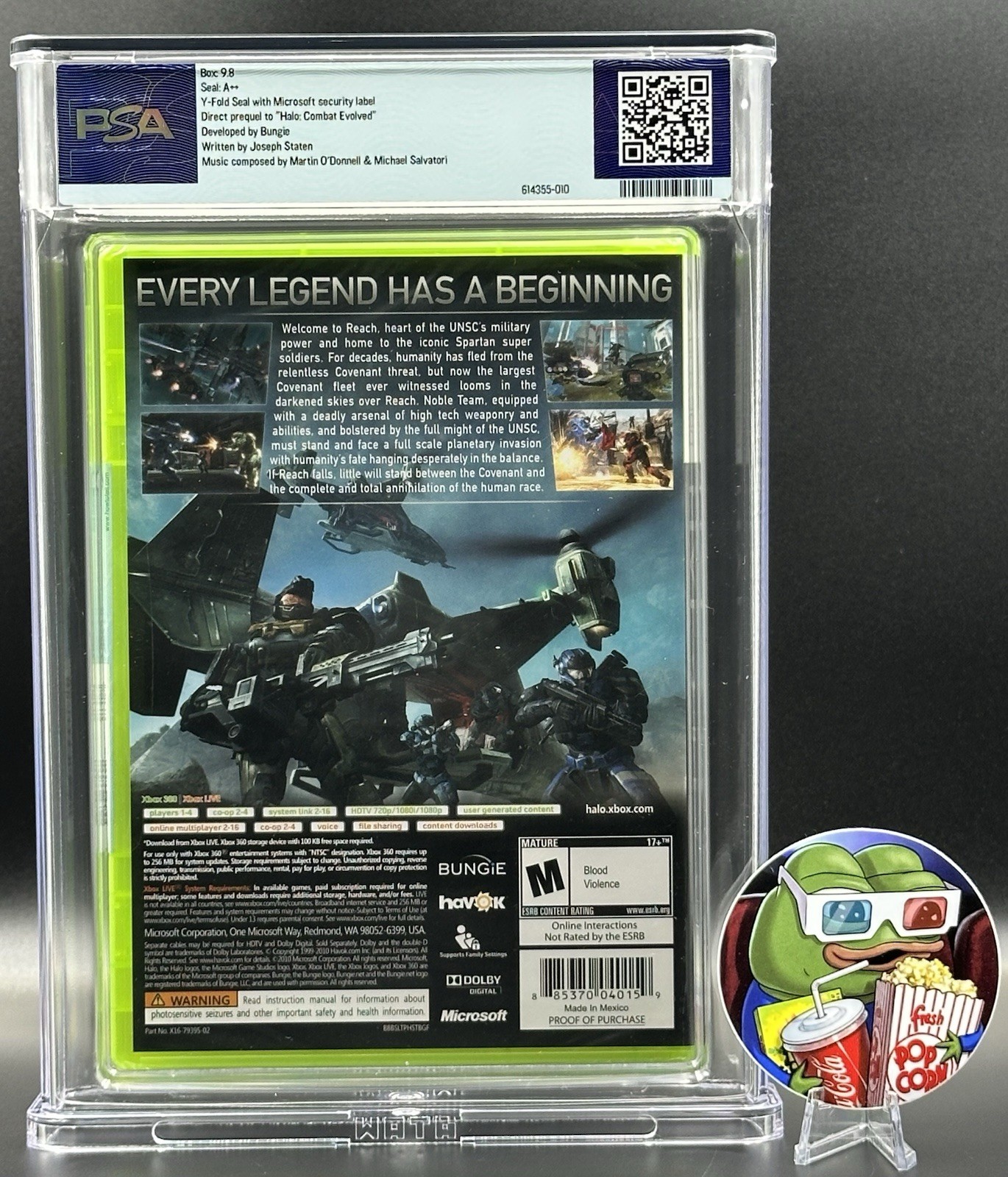 Halo Reach • PSA 9.8 A++ • 1st Print Recon • Xbox 360