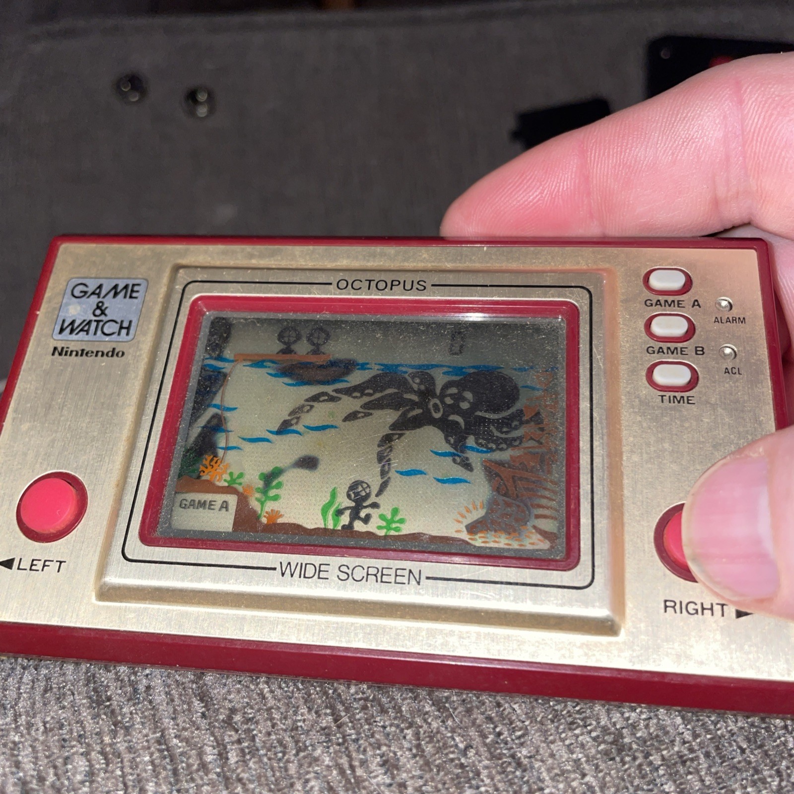Nintendo OC-22 OCTOPUS Game Watch Wide Screen Used Japan Retro Vintage #11016668