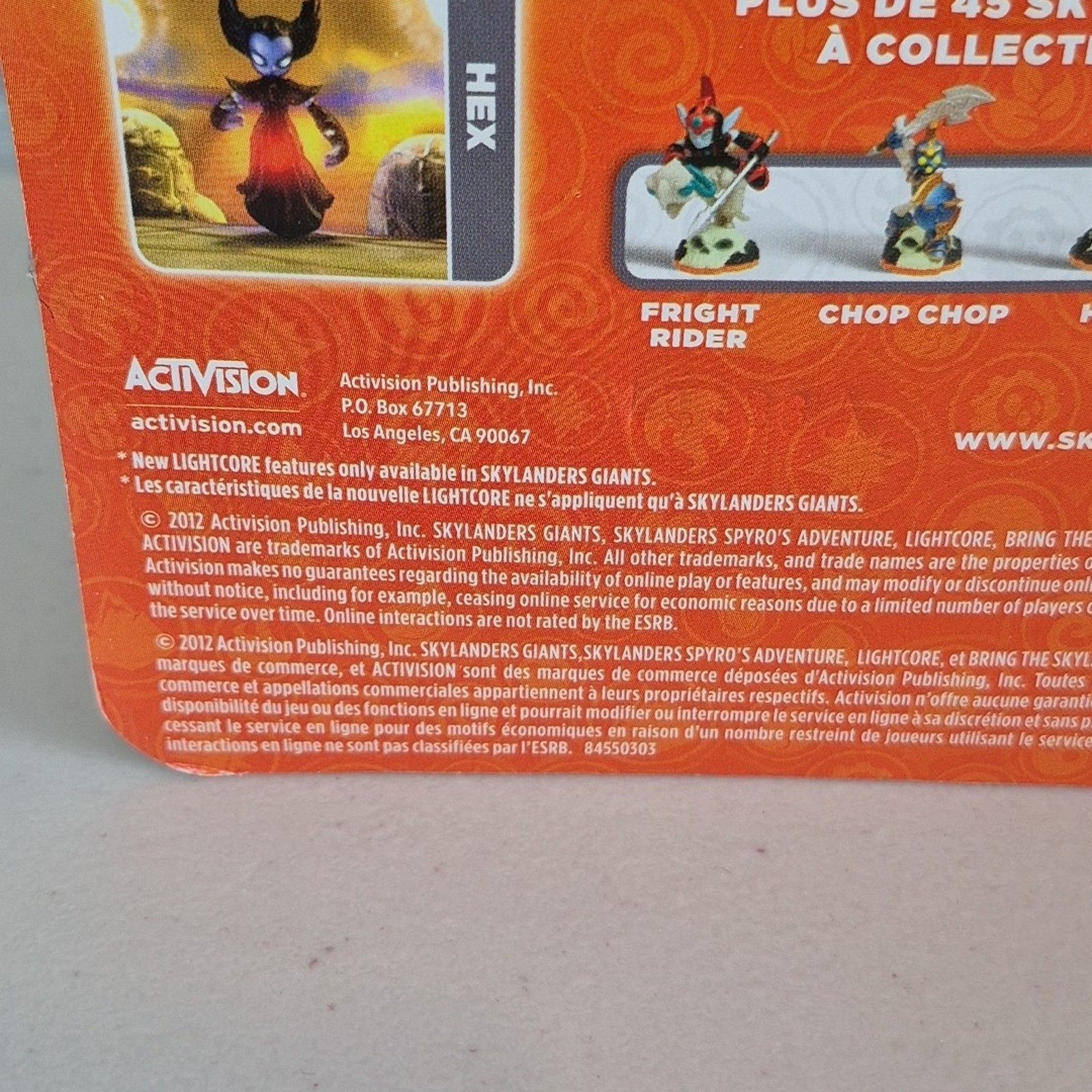 Skylanders Giants Activision Hex Lightcore Lights Up Toys to Life Game Figure