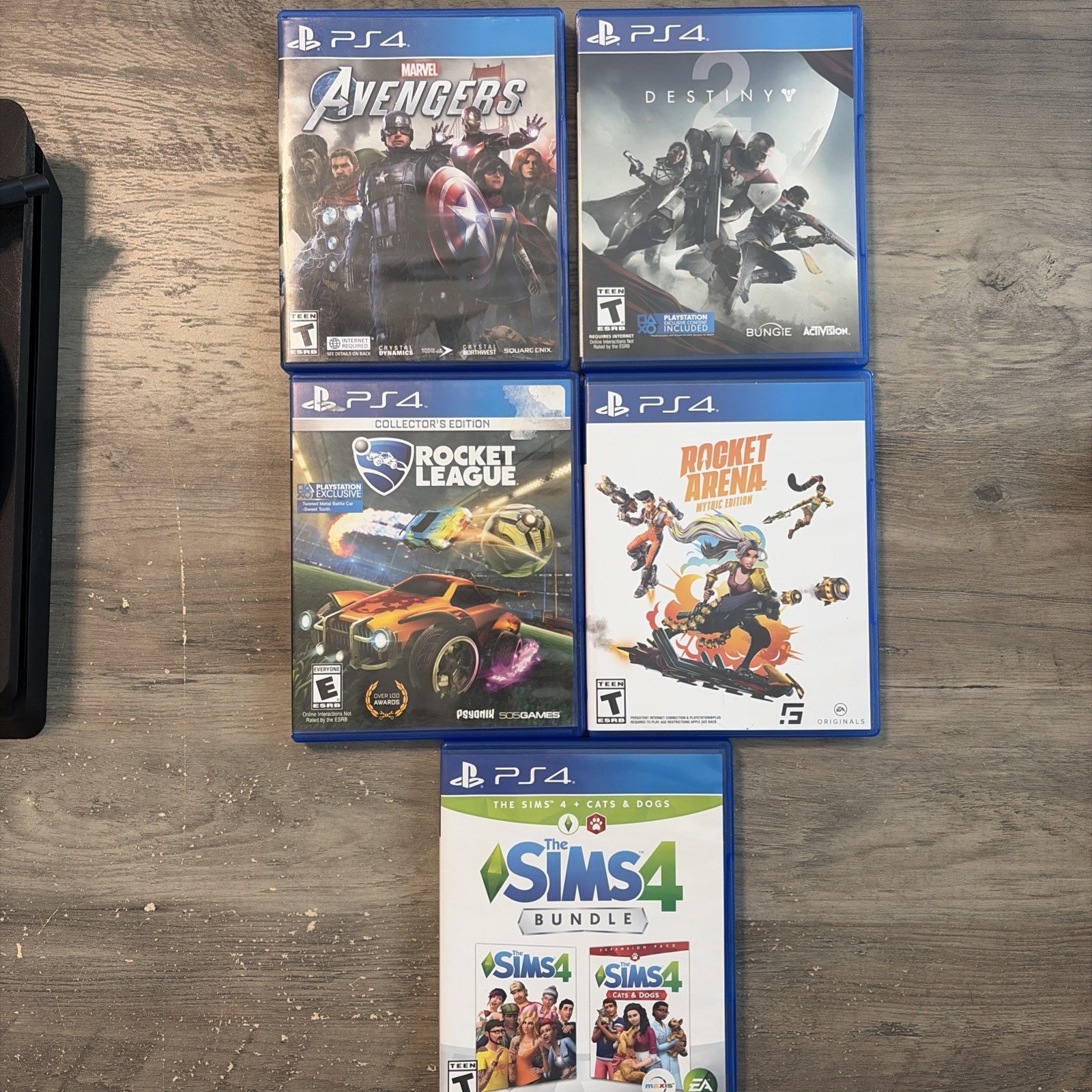 Sony Playstation 4 Slim PS4 500GB Console Bundle W/ 5 Games LOW FIRMWARE 9.03