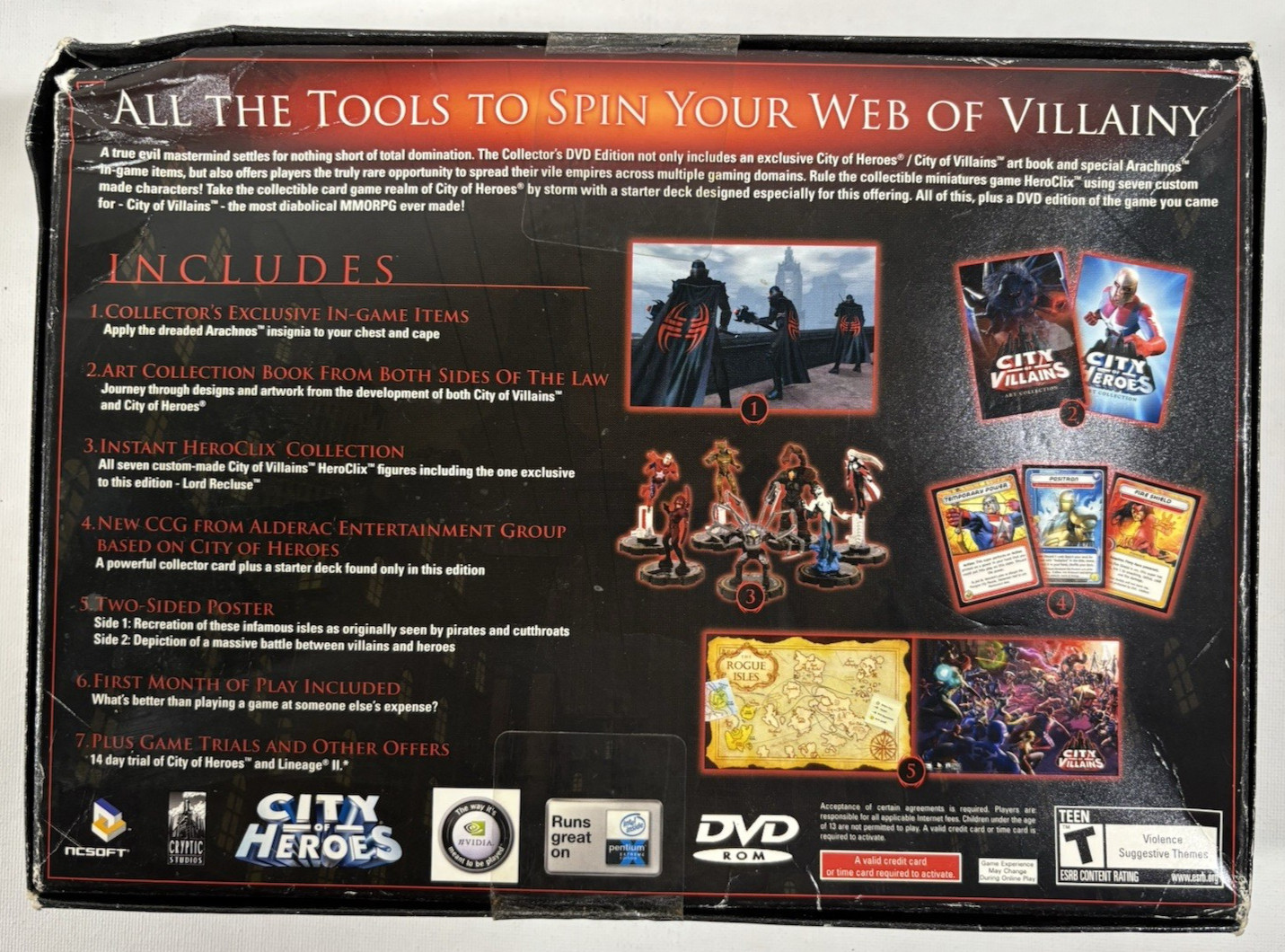 City of Villains Collector’s DVD Edition (2005, NCsoft) Sealed w/ Box Wear