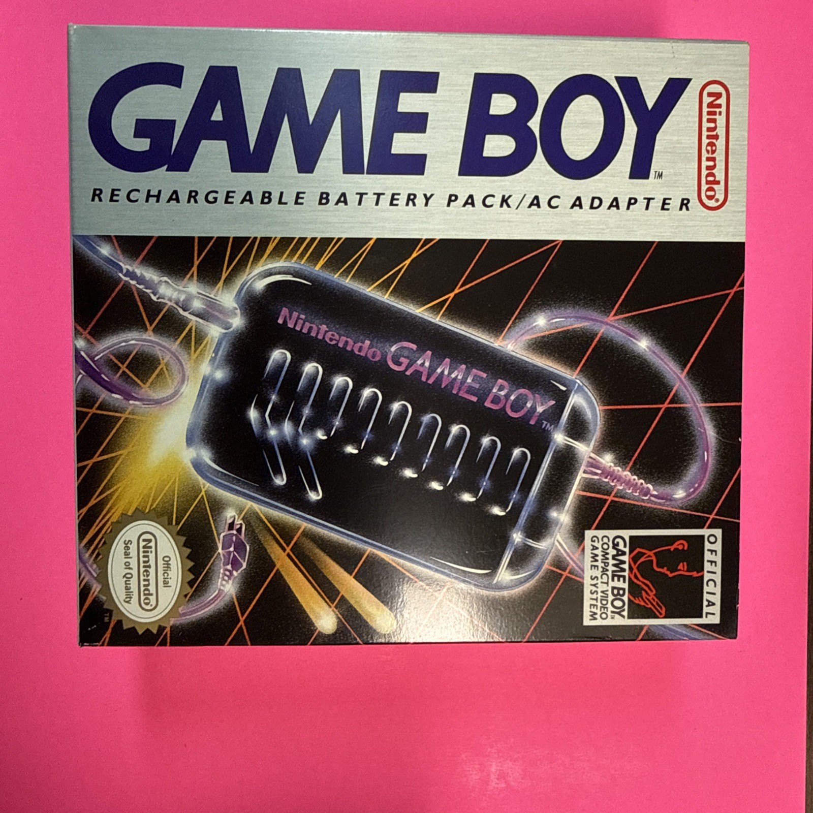 Game Boy Rechargeable Battery Pack AC Adapter DMG-03 • Box & Manual • No battery