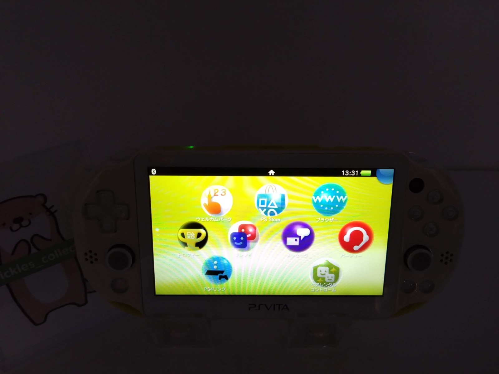 PS Vita 2000 Lime Green White PCH 2000 ZA13 Console only PSV Tested Sony 0611A