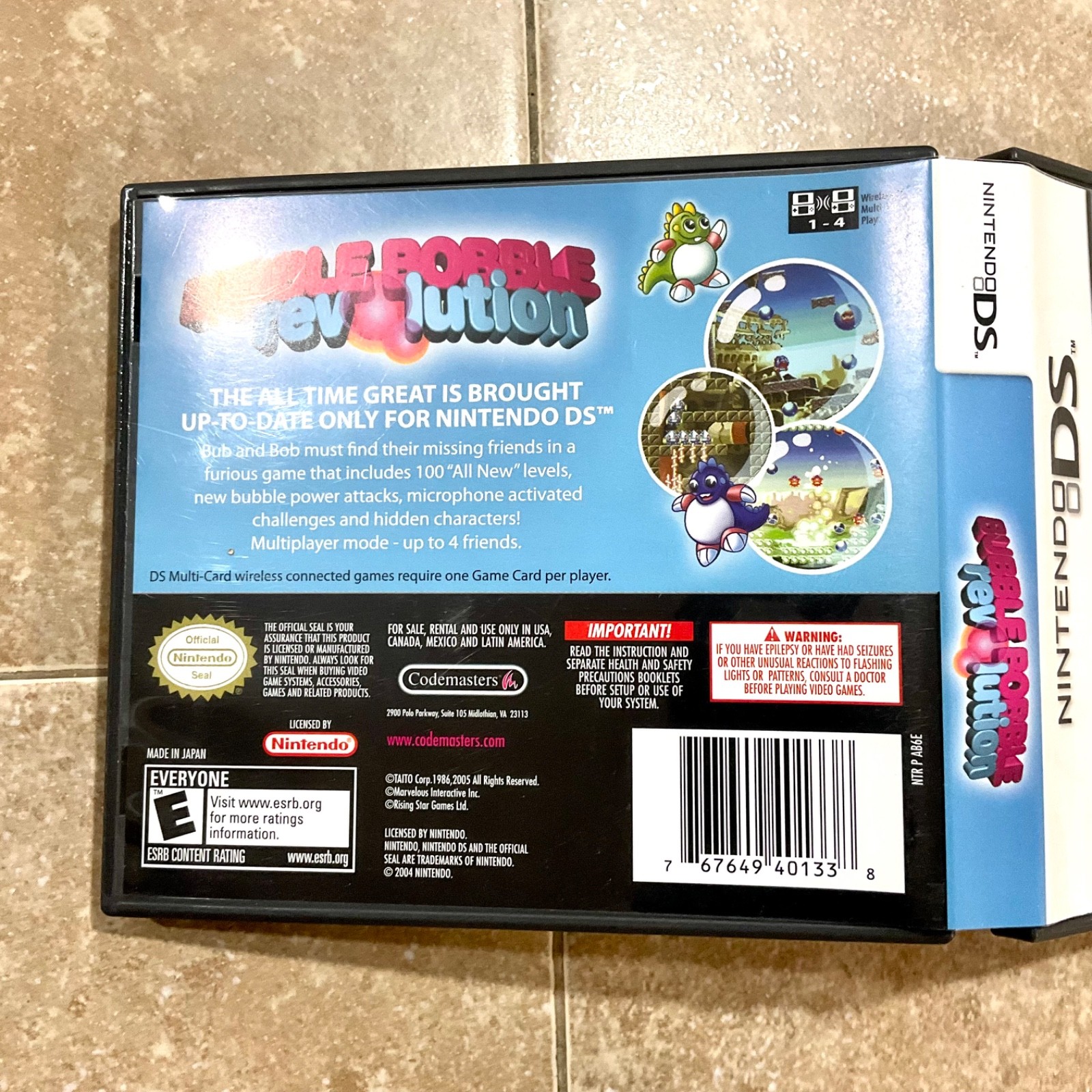Bubble Bobble Revolution AUTHENTIC (Nintendo DS) CIB Complete Manual All Inserts