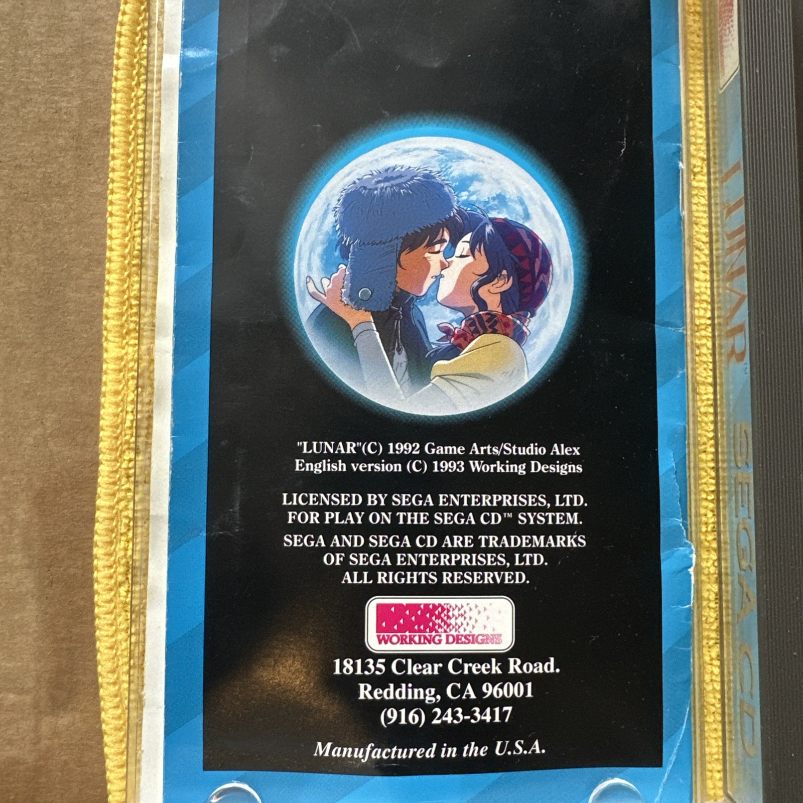 Lunar: The Silver Star (Sega CD, 1993) Case, CD And Manual No Reg