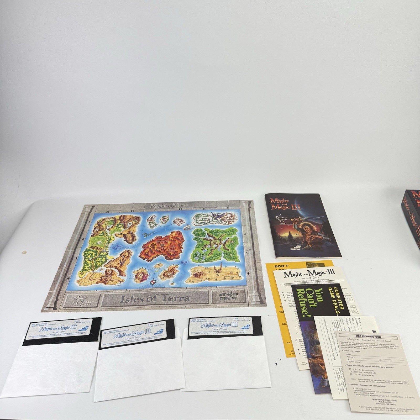 MIGHT AND MAGIC III 3: Isles of Terra IBM/PC GAME Complete In Box, Floppy Discs