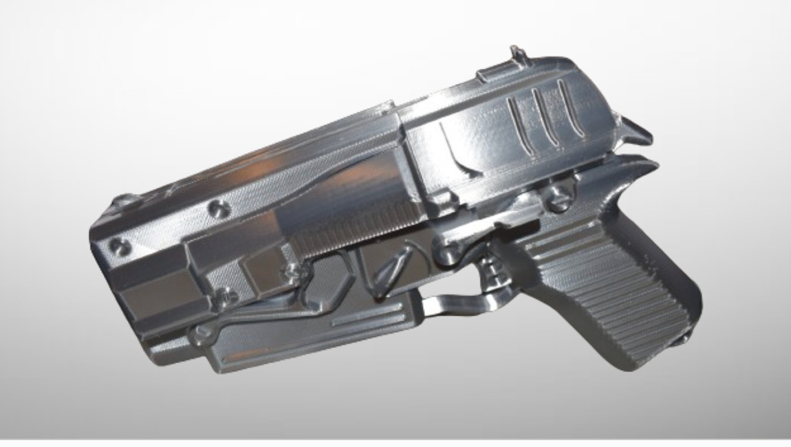 3D Printed Fallout 10mm Pistol Replica – All Grey