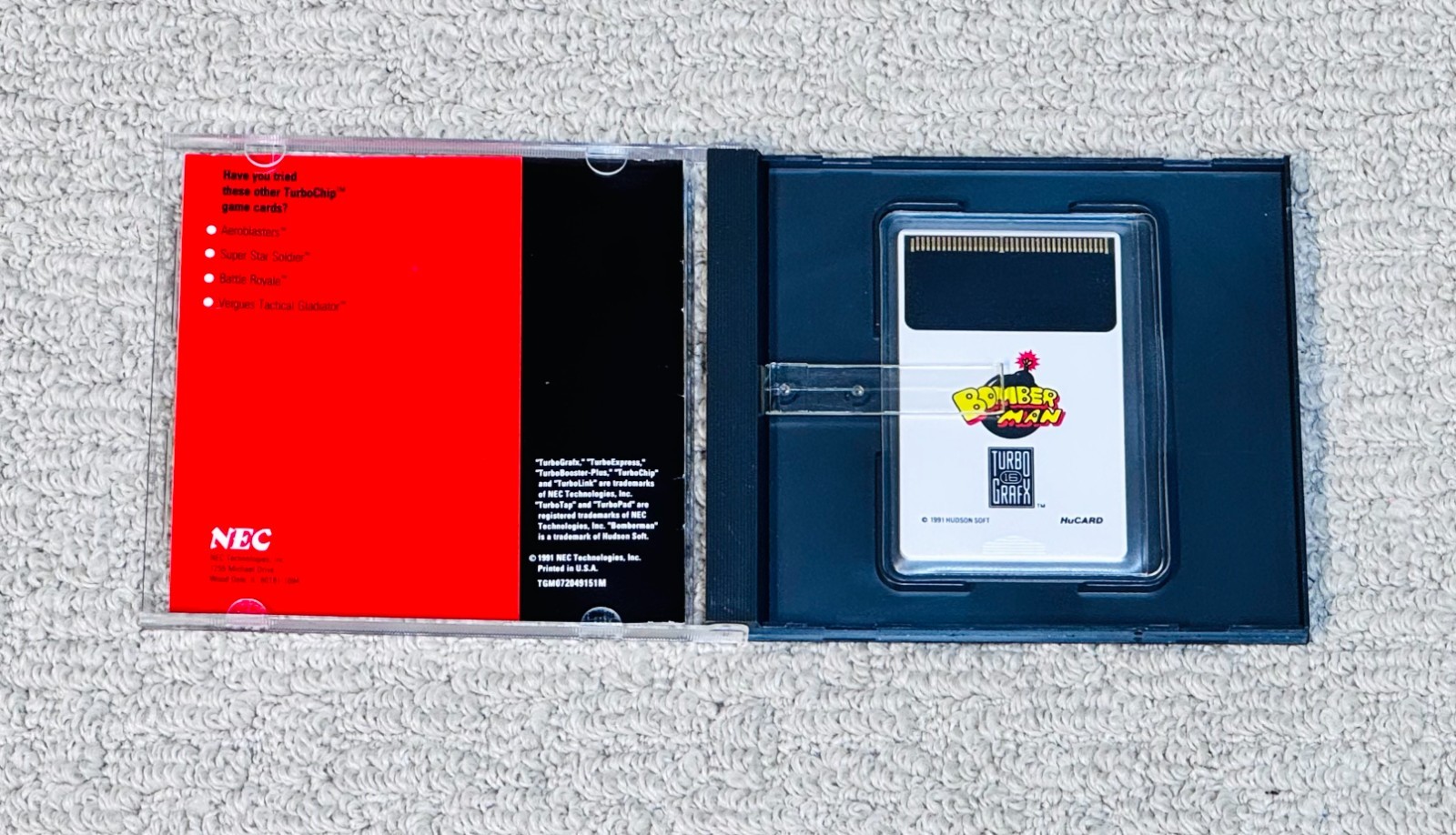 Bomberman (NEC Turbografx 16) Complete Game – Manual & Sleeve – CIB
