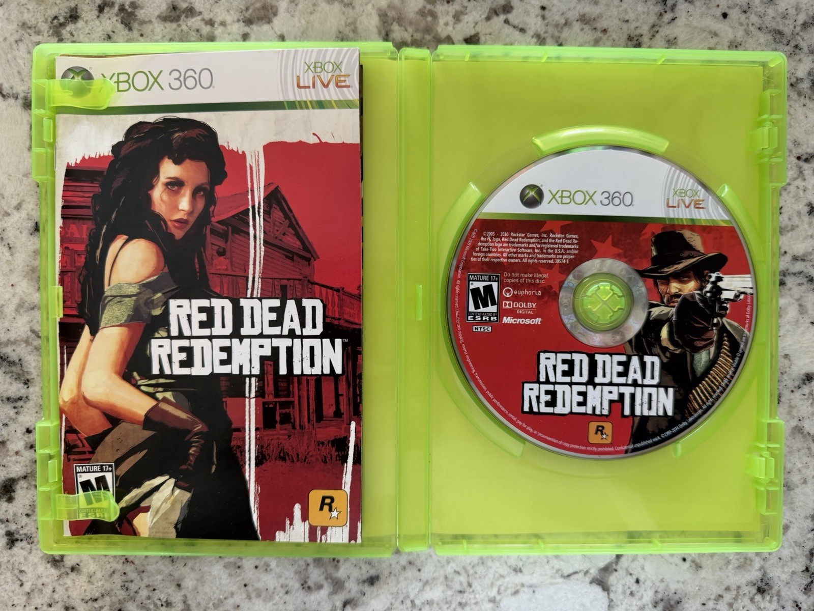 Red Dead Redemption (Microsoft Xbox 360, 2010) Manual & Map included