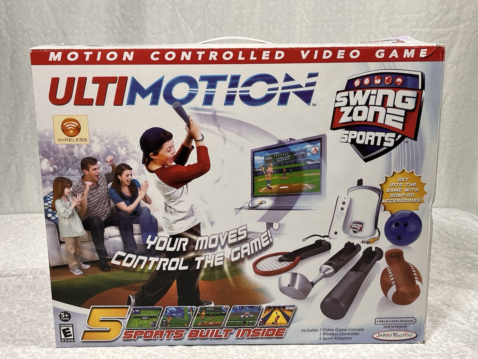 Jakks Pacific UltiMotion SWING ZONE SPORTS 5-Sport Video Game Wireless Motion