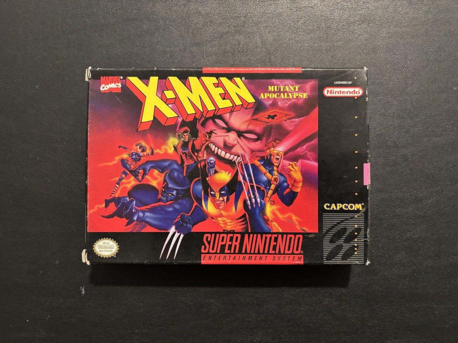 X-Men: Mutant Apocalypse (SNES Super Nintendo 1994) Box Manual & Cart Authentic