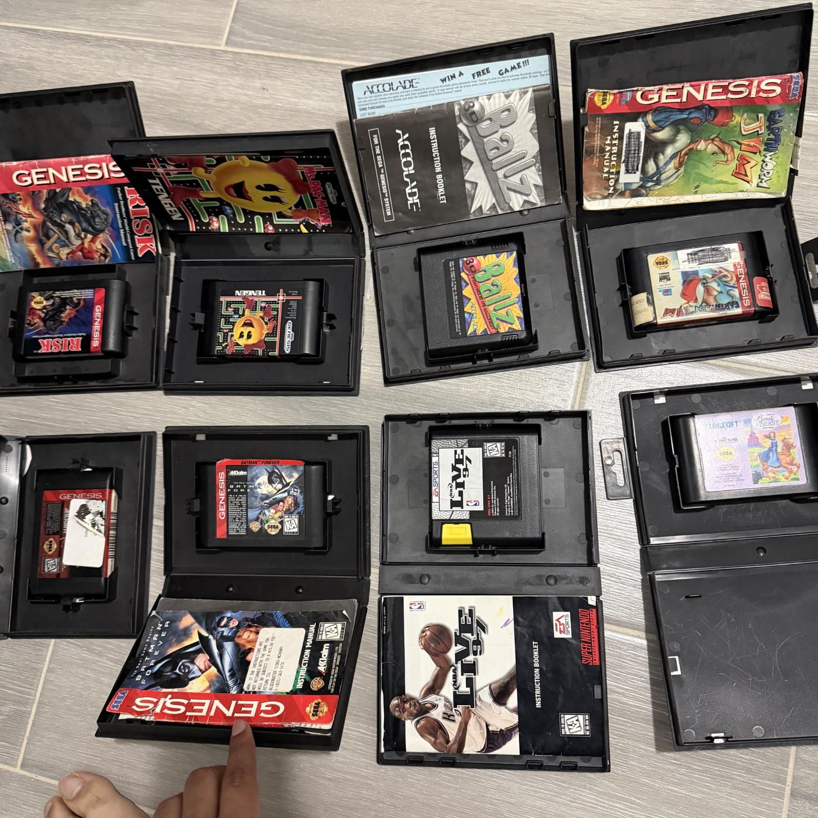 36 Sega Genesis Games Bulk Lot Shinobi Earthworm Jim Zombies Ate – Untested