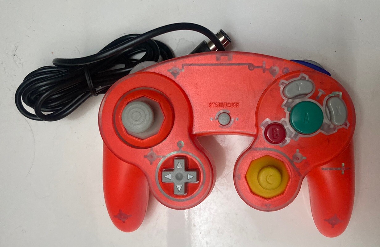 Nintendo GameCube Controller – Radiated Red/Orange (Glow In The Dark)