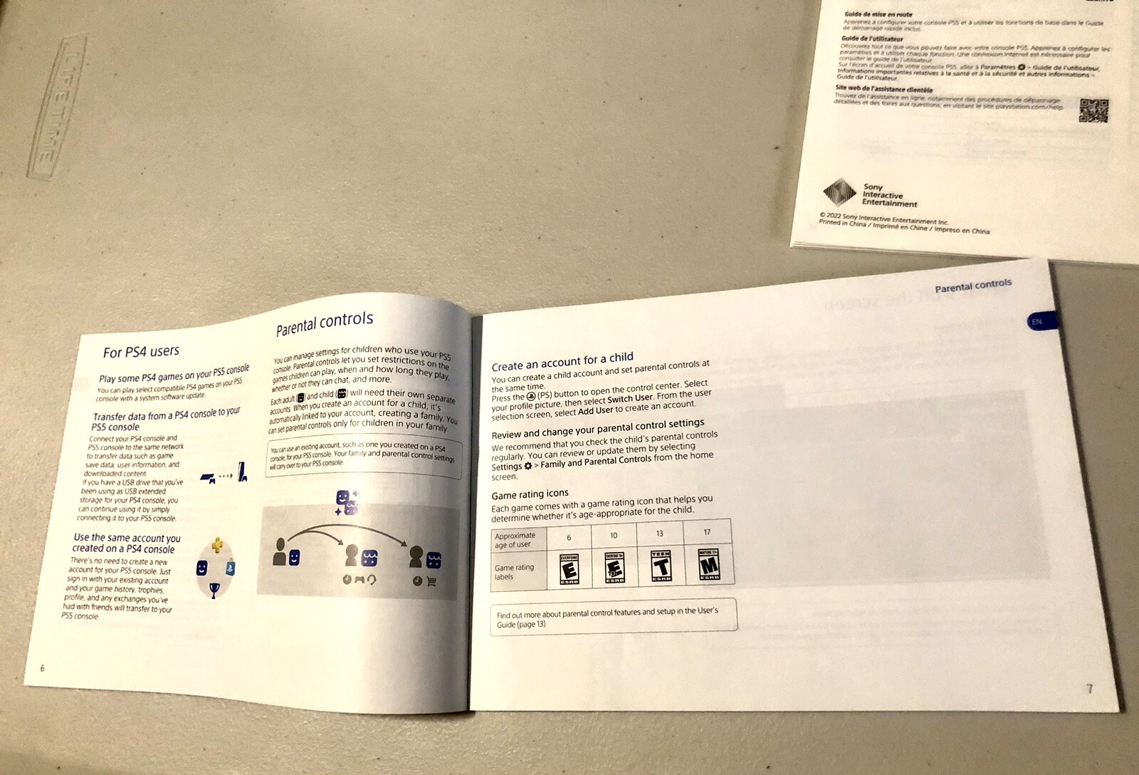playstation 5 manuals multiple languages