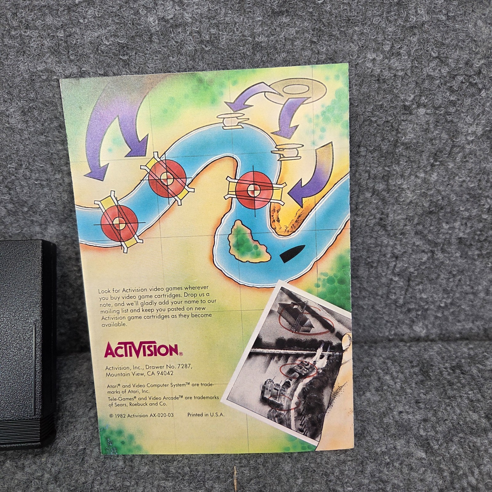 Atari 2600 River Raid Game and Manual Tested 1982