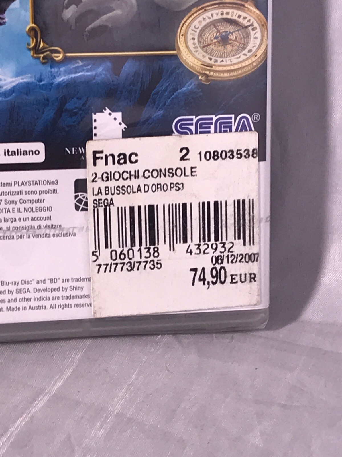 The Golden Compass Sony Ps3 Region 2 Italy Brand New Sealed Collectable Sega