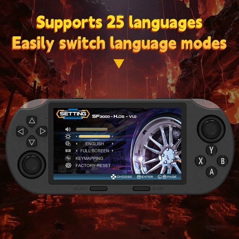 SF3000 Retro Handheld Game Console – 4.5″ IPS, Linux, 3000mAh, Portable Player