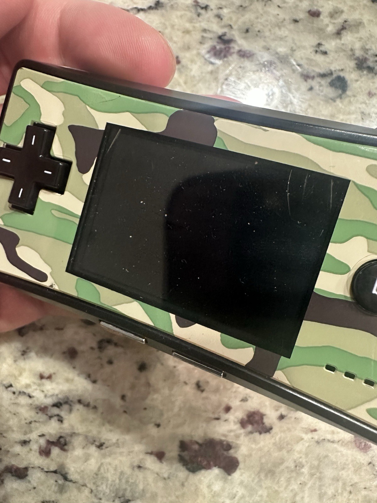 WORKING!!! Authentic Nintendo Gameboy Micro W/ Camo Faceplate. Fully Functional!