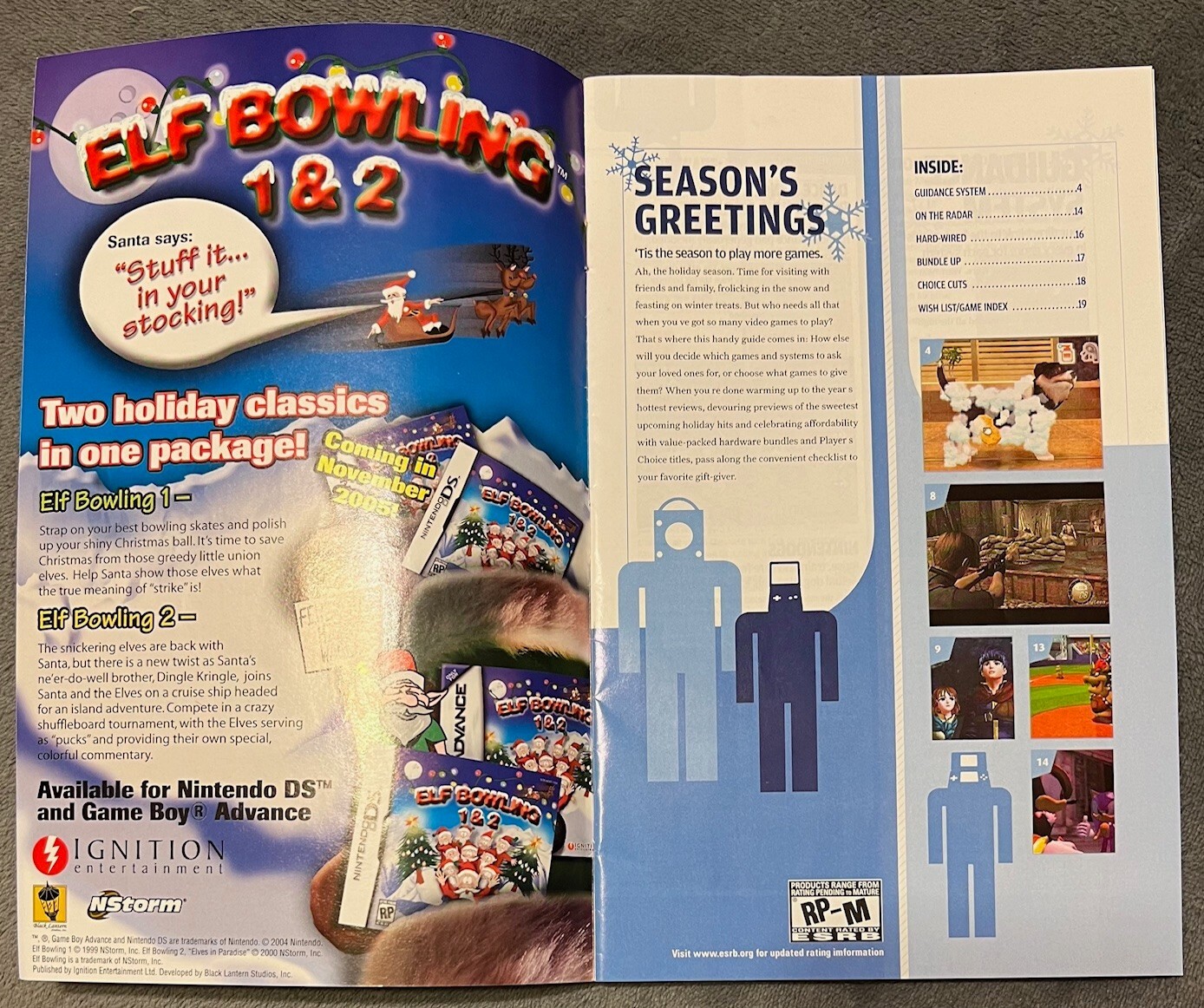 Nintendo Power 2005 Holiday Buyer’s Guide Promotional Booklet DS GBA Gamecube