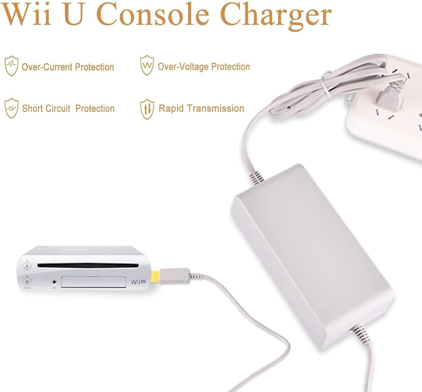 Lot of 2 Power supply for Nintendo WII U Gamepad and Wii U Console AC Adapter