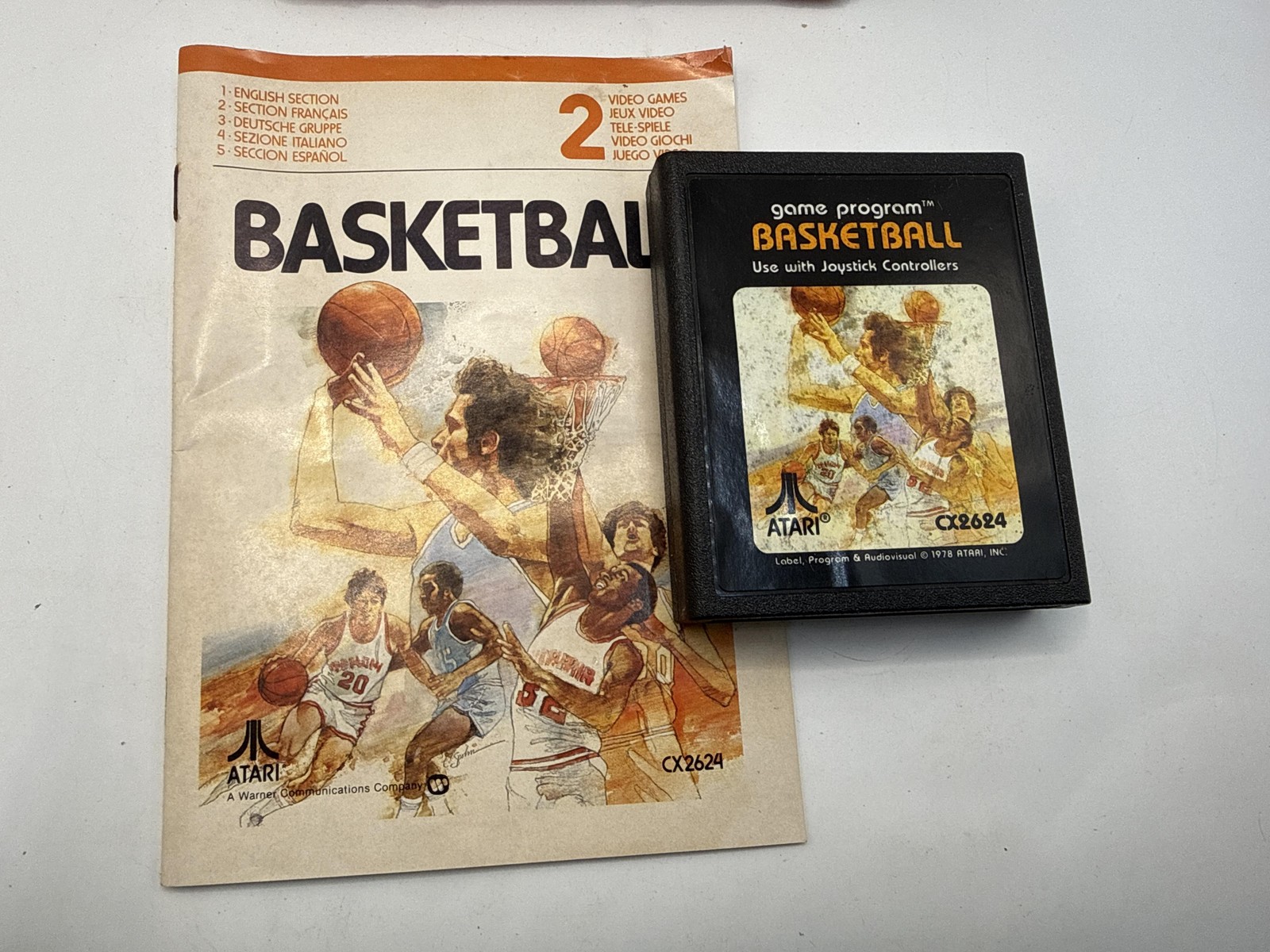 Basketball Atari 2600 1978 Game Cart CIB Box Manual NTSC-U/C Sports Atari