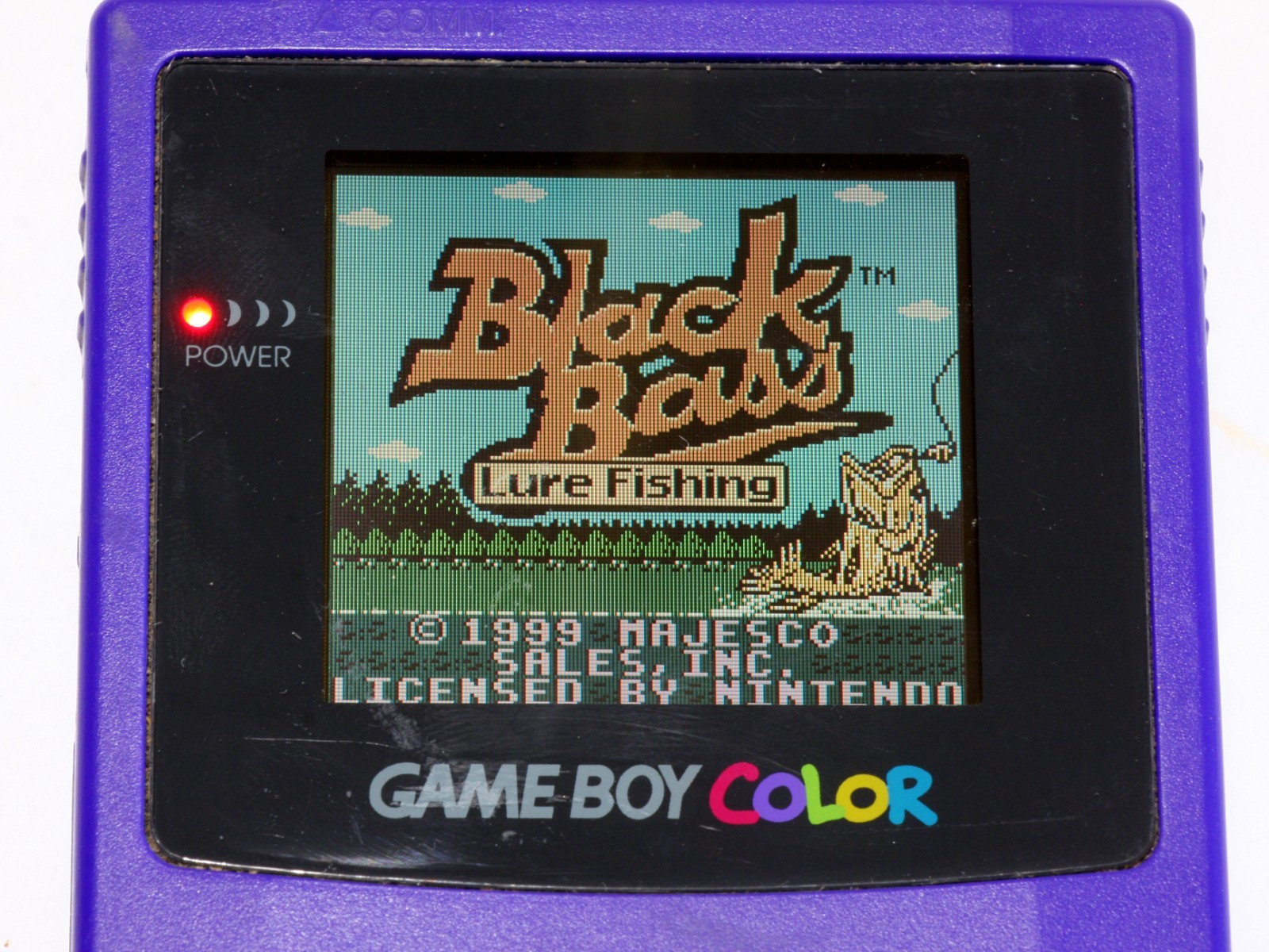 Nintendo Game Boy Color Handheld Game System Purple Grape W/One Game Tested