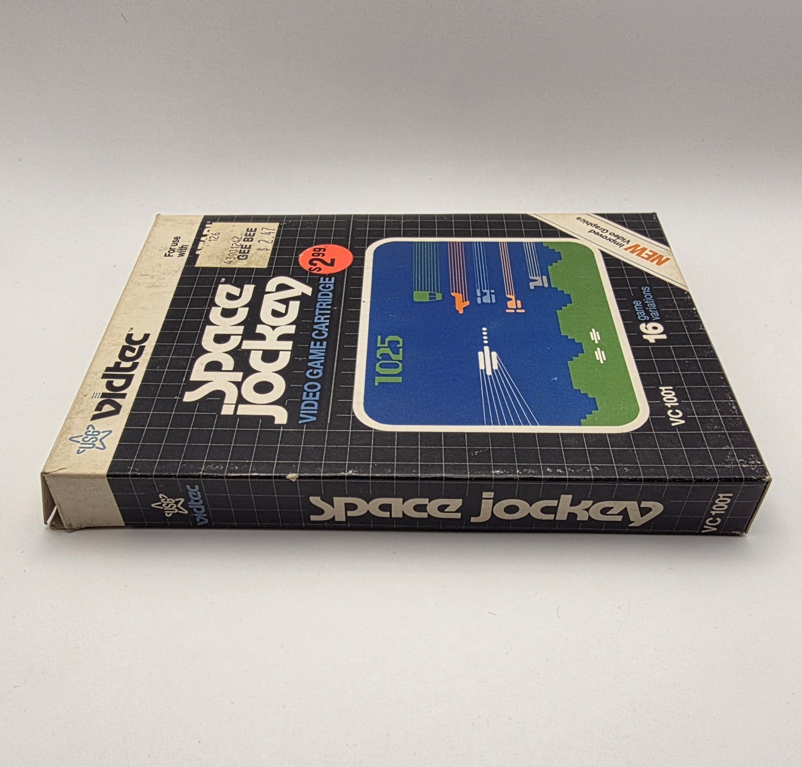 Atari 2600 Video Game Space Jockey Vidtec Space Attack Network CIB 1982