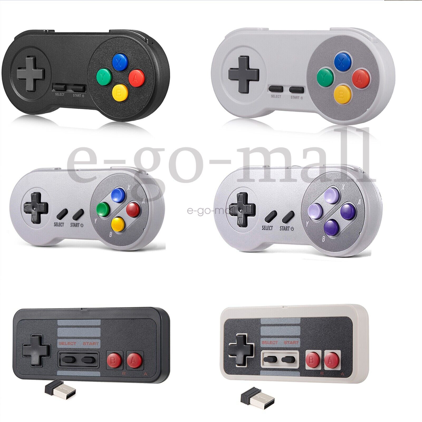 USB Wired/Wireless SNES /NES PC Gamepad Controller for Mac Windows PC Raspberry