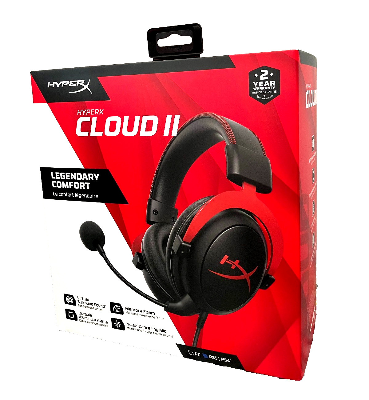 HyperX Cloud II Wired Over-Ear Gaming Headset Red