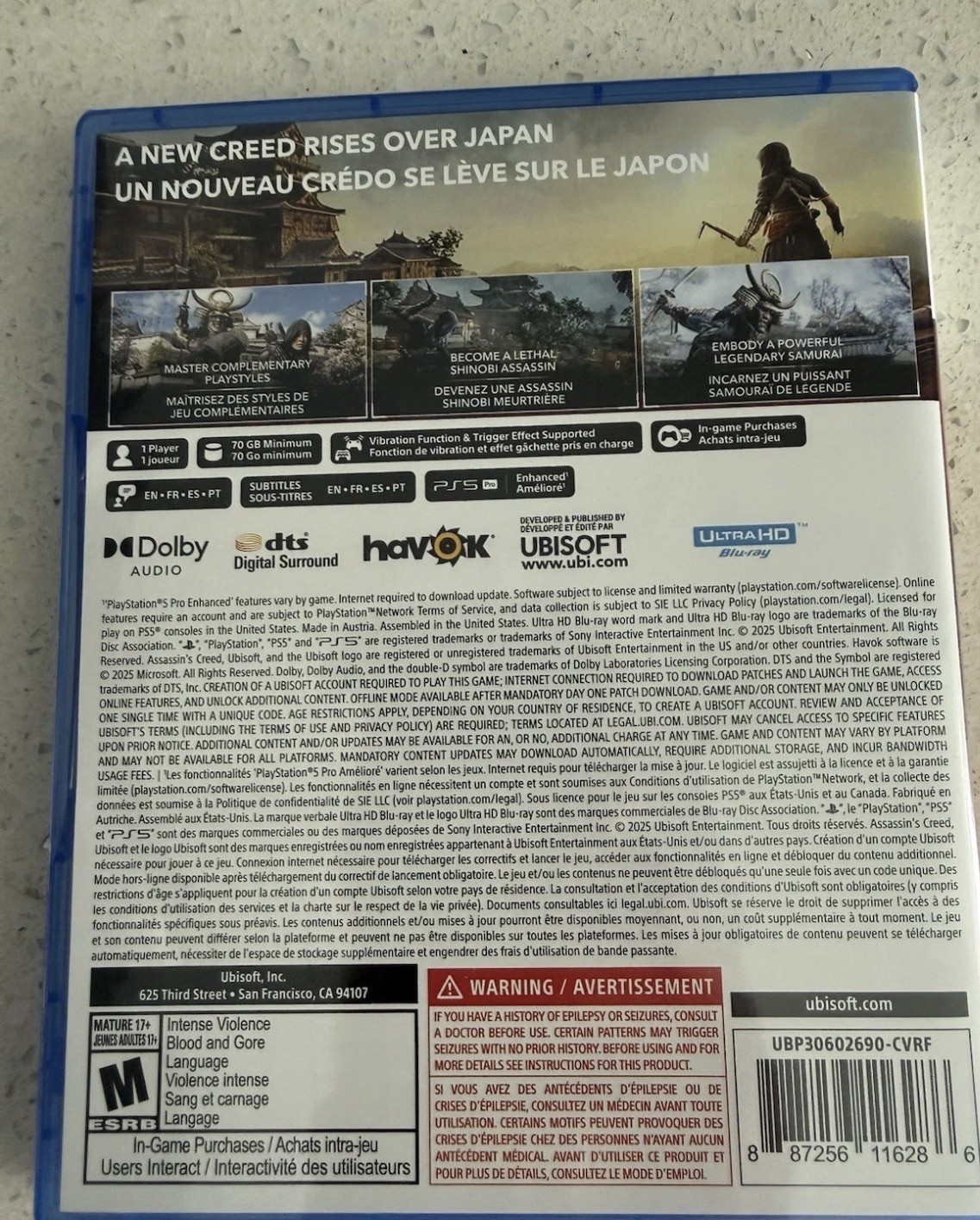 Assassin’s Creed Shadows Standard Edition – Sony PlayStation 5