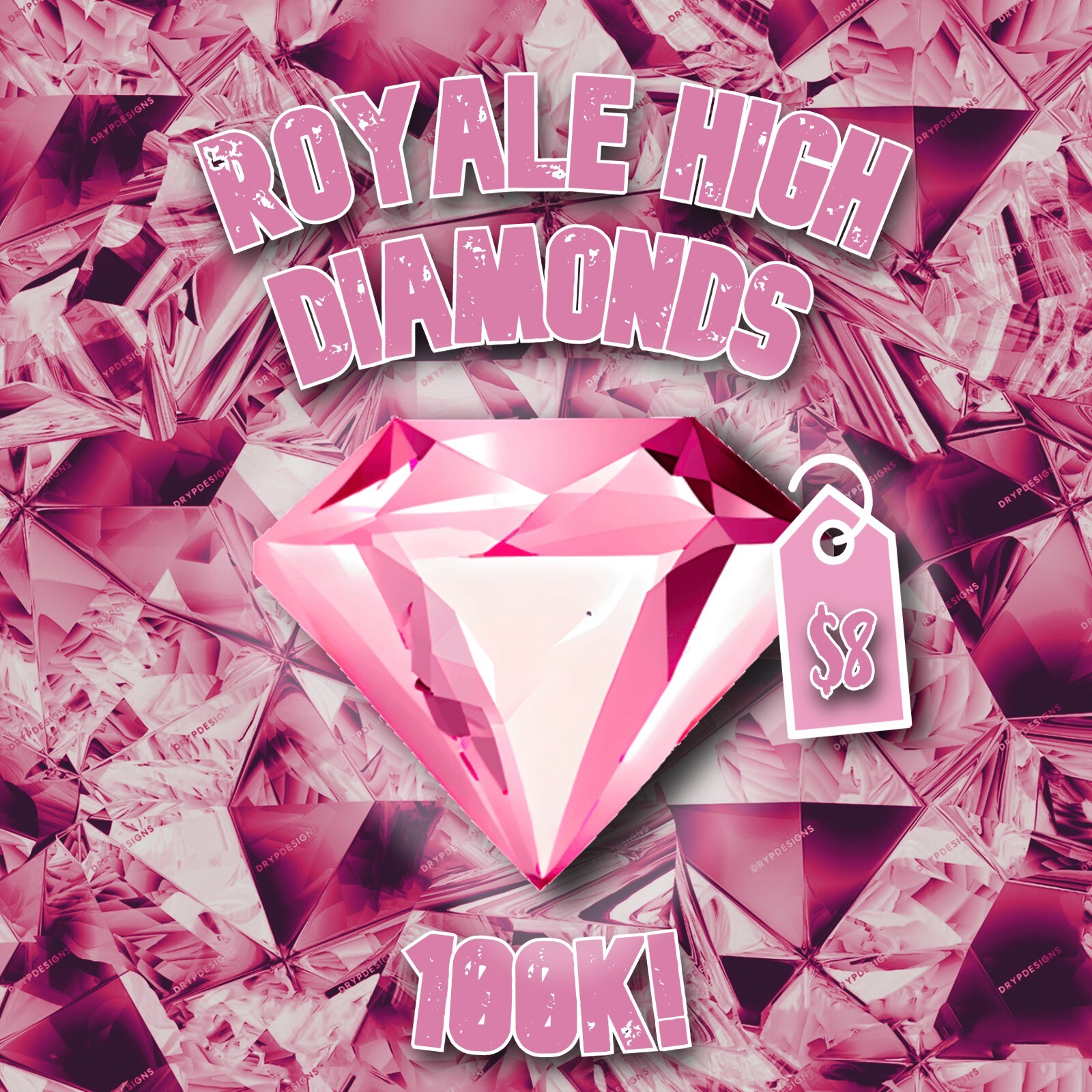 ROBLOX ROYALE HIGH 100K DIAMONDS! SUPER CHEAP! MSG BEFORE PURCHASING!