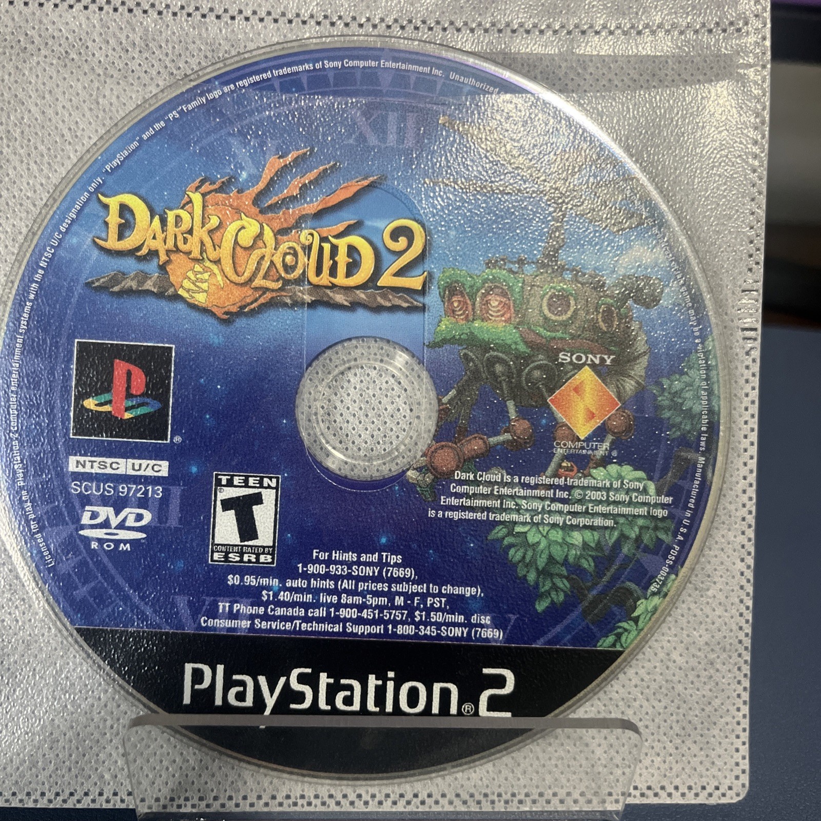 Dark Cloud 2 (Sony PS2, 2003) Black Label. Disc Only, Tested and Working