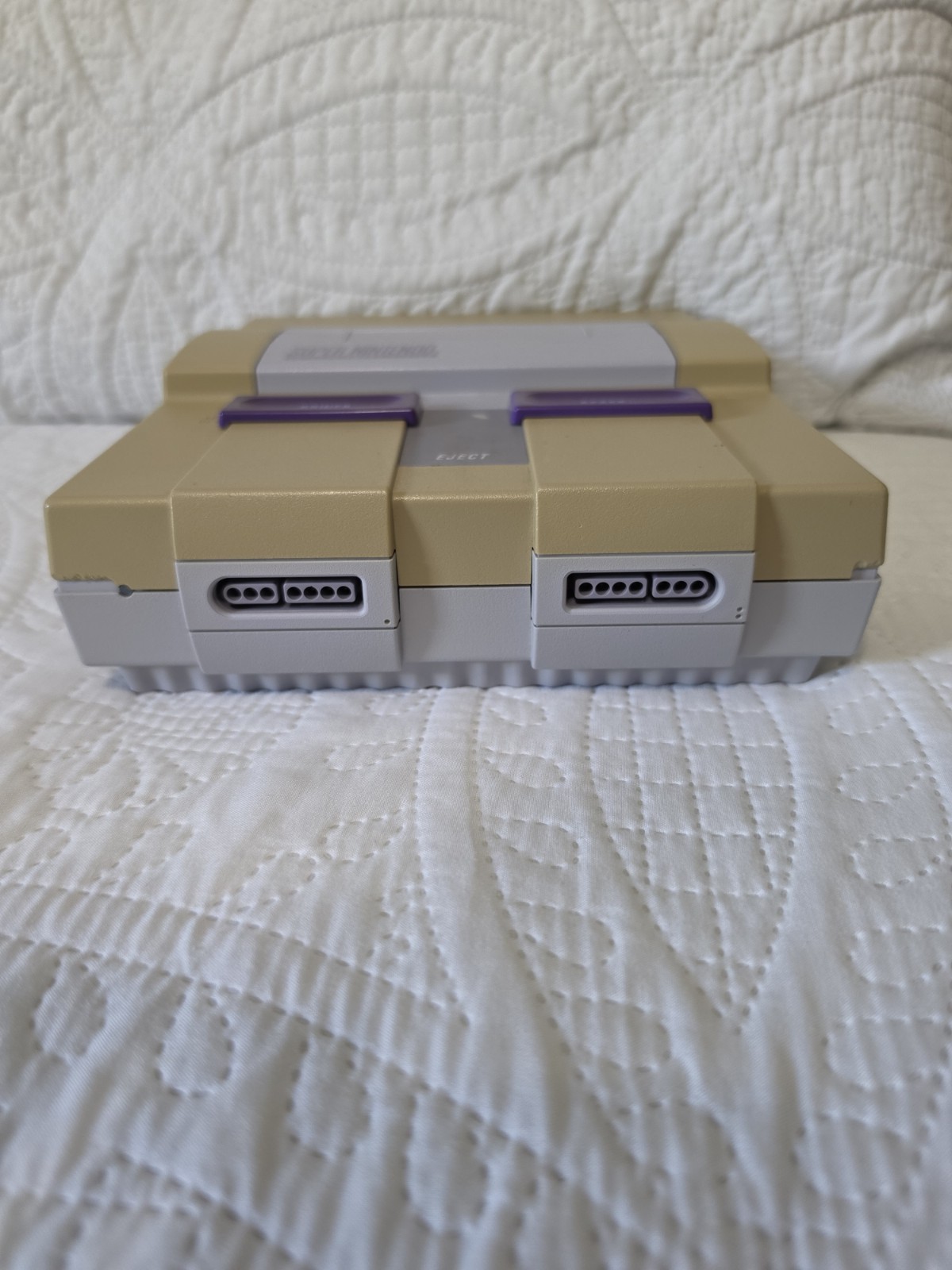 Super Nintendo SNES Control Deck Console System 2 Controllers, 1 Game TESTED