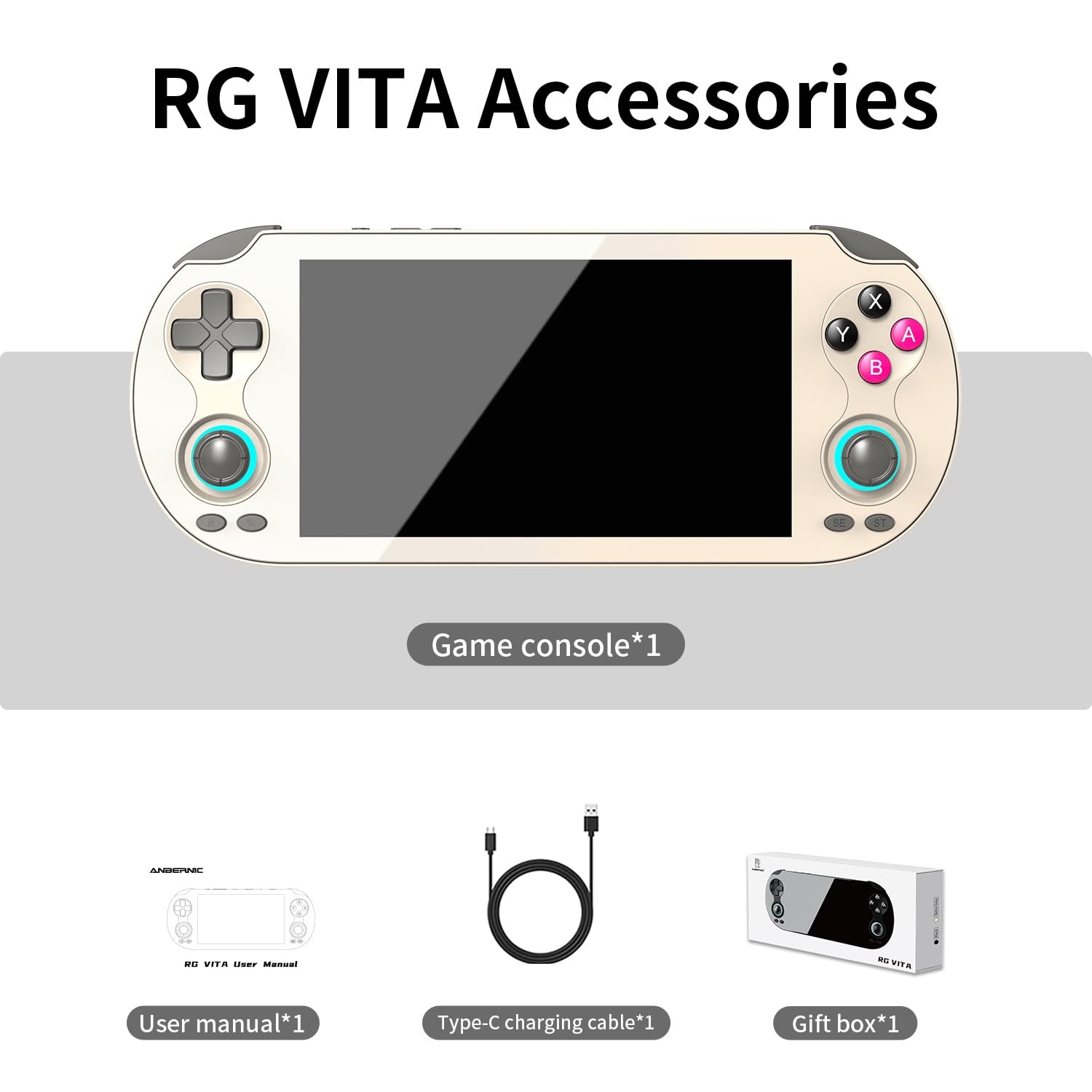 Anbernic RG Vita Retro Handheld Game Console, Android 12 Portable Gaming Cons…
